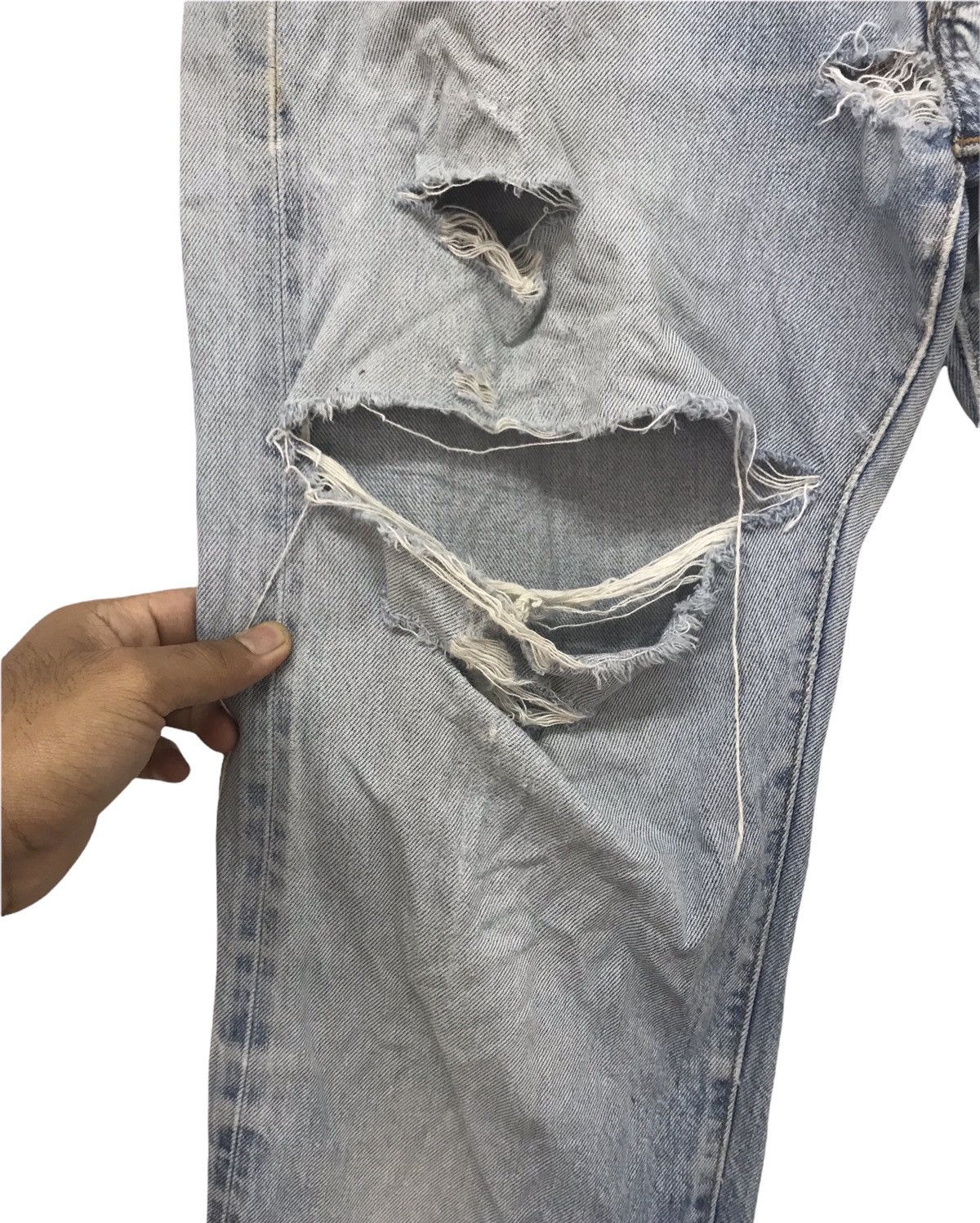 Levi's Vintage 70s Levis Rindem 524 Selvege Distressed Denim Size US 34 / EU 50 - 11 Thumbnail