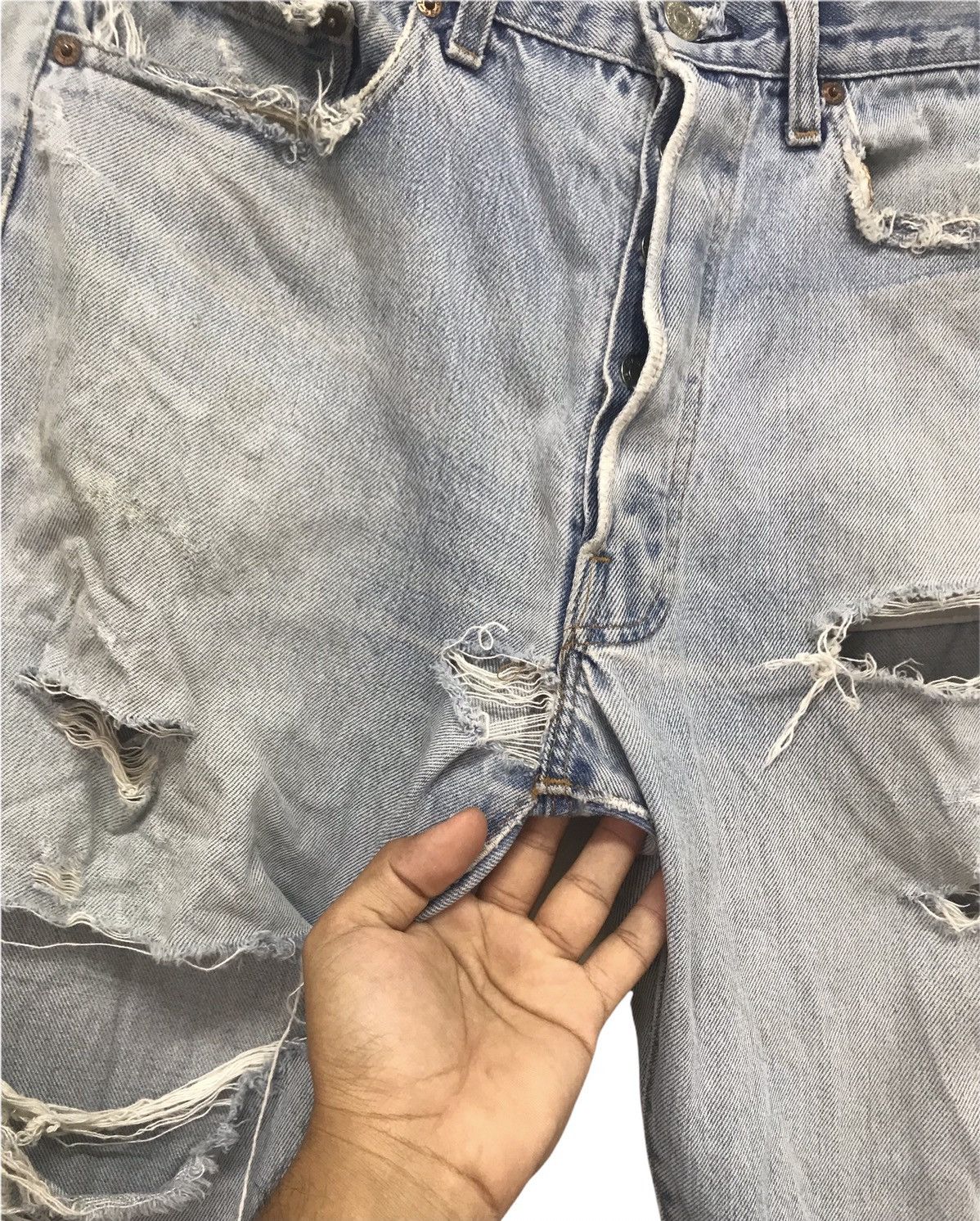 Levi's Vintage 70s Levis Rindem 524 Selvege Distressed Denim Size US 34 / EU 50 - 9 Thumbnail