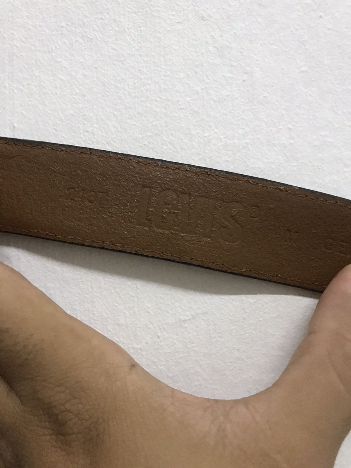 Levi's Vintage Levis Patchwork Style Leather Belt Size 32 - 10 Thumbnail