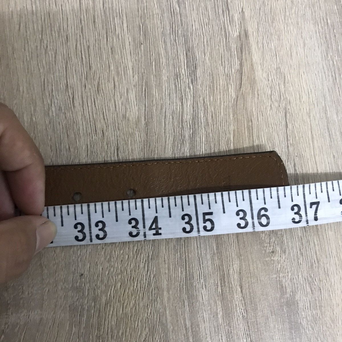 Levi's Vintage Levis Patchwork Style Leather Belt Size 32 - 18 Thumbnail