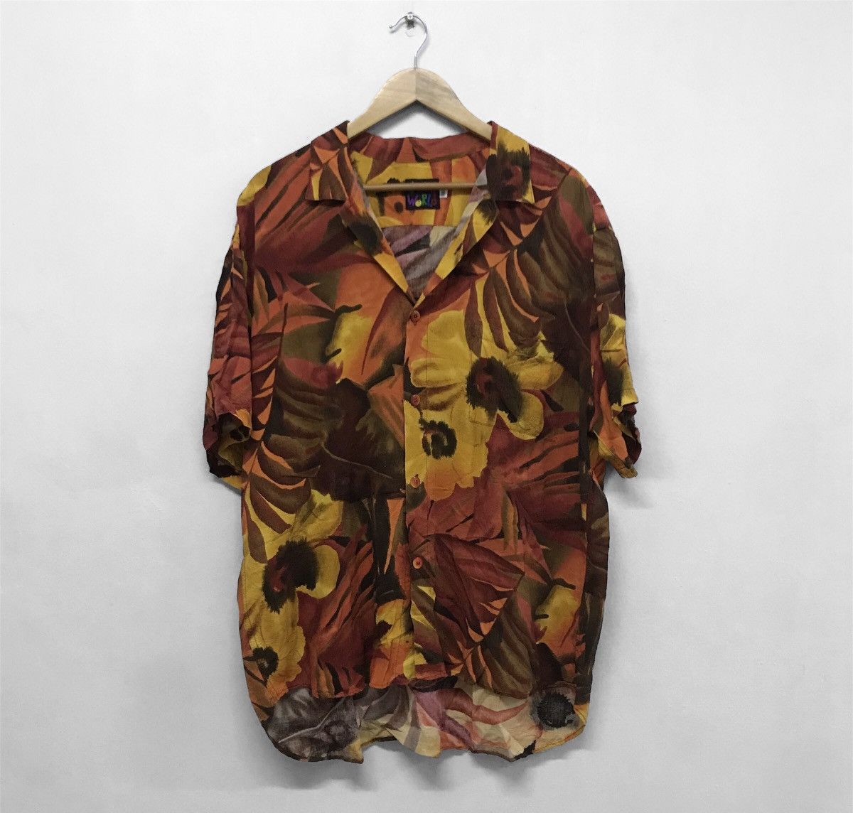 image of Hawaiian Shirt x Jams World Vintage Jams World Hawaii Printed Shirt in Orange, Men's (Size XL)