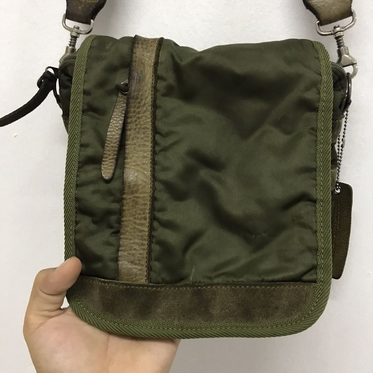 MasterPiece Vintage MasterPiece Distressed Sling Bag Leather/Nylon Size ONE SIZE - 2 Thumbnail