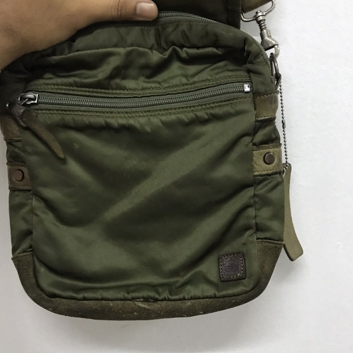 MasterPiece Vintage MasterPiece Distressed Sling Bag Leather/Nylon Size ONE SIZE - 4 Thumbnail