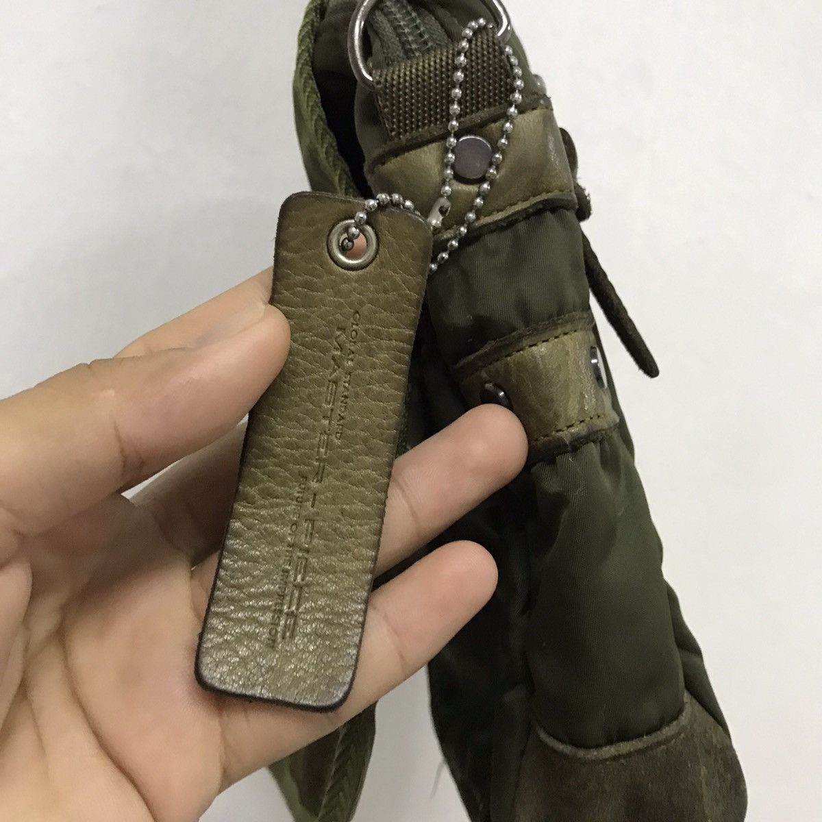 MasterPiece Vintage MasterPiece Distressed Sling Bag Leather/Nylon Size ONE SIZE - 12 Thumbnail