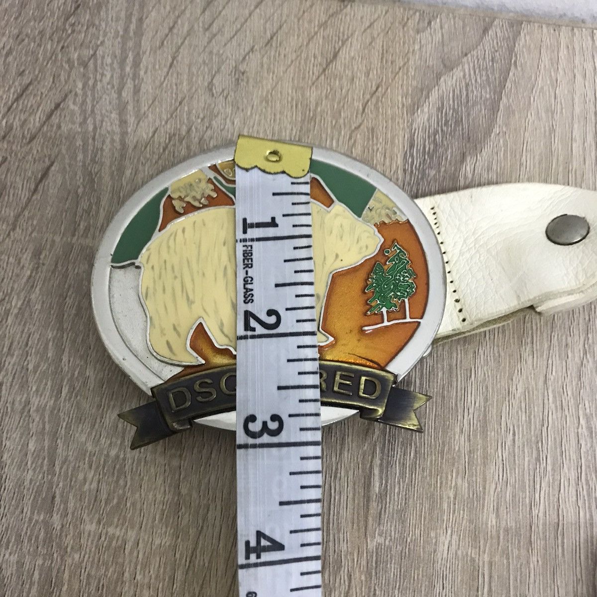Dsquared2 Vintage Dsquared Bear Buckel Leather Belt White Size ONE SIZE - 13 Thumbnail