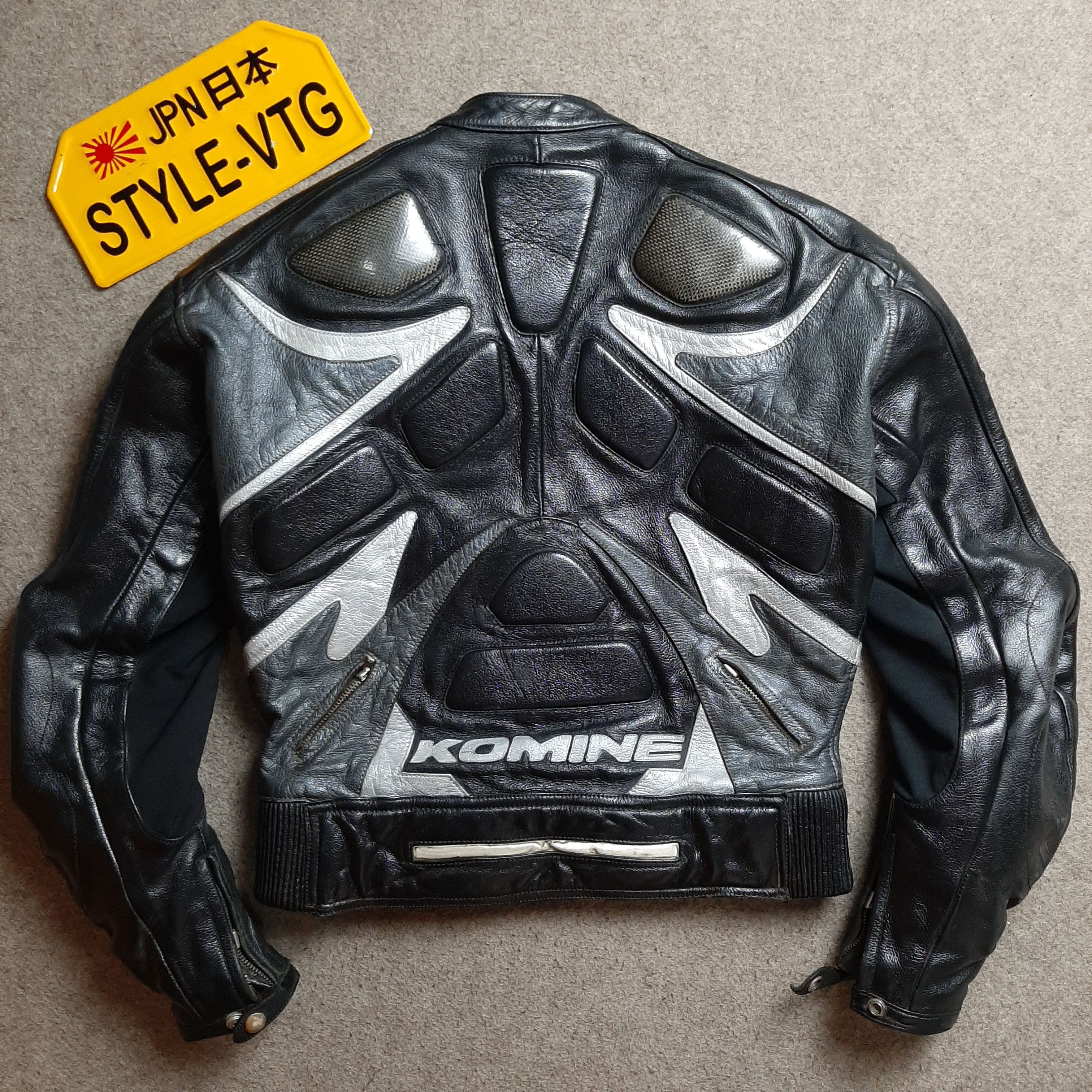 Archival Clothing Komine spazzio racing leather motorcycle jacket