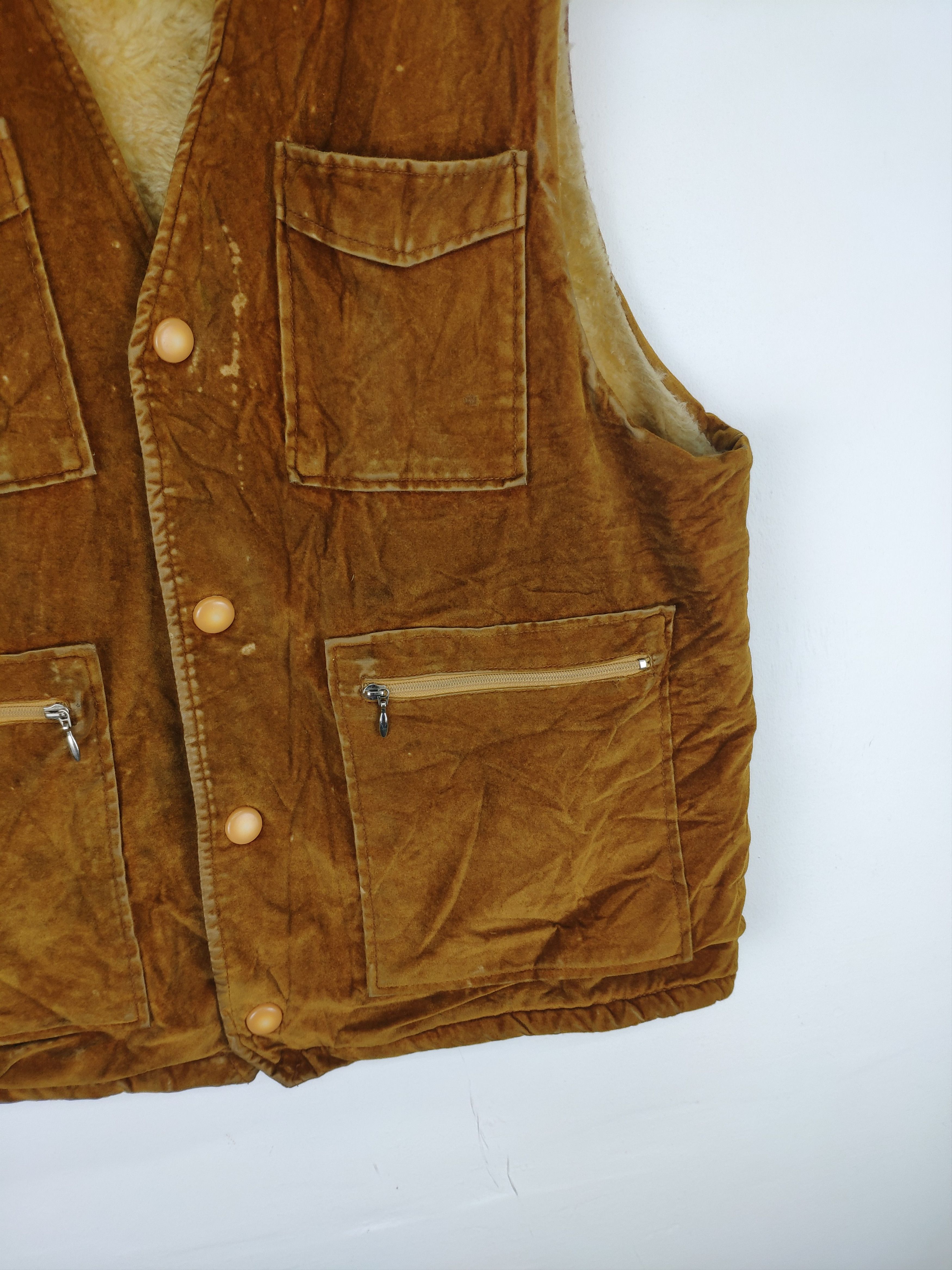 Japanese Brand × Velvet × Vintage Vintage Velvet Vest Lining Fleece Carhartt Style Size US M / EU 48-50 / 2 - 12 Thumbnail