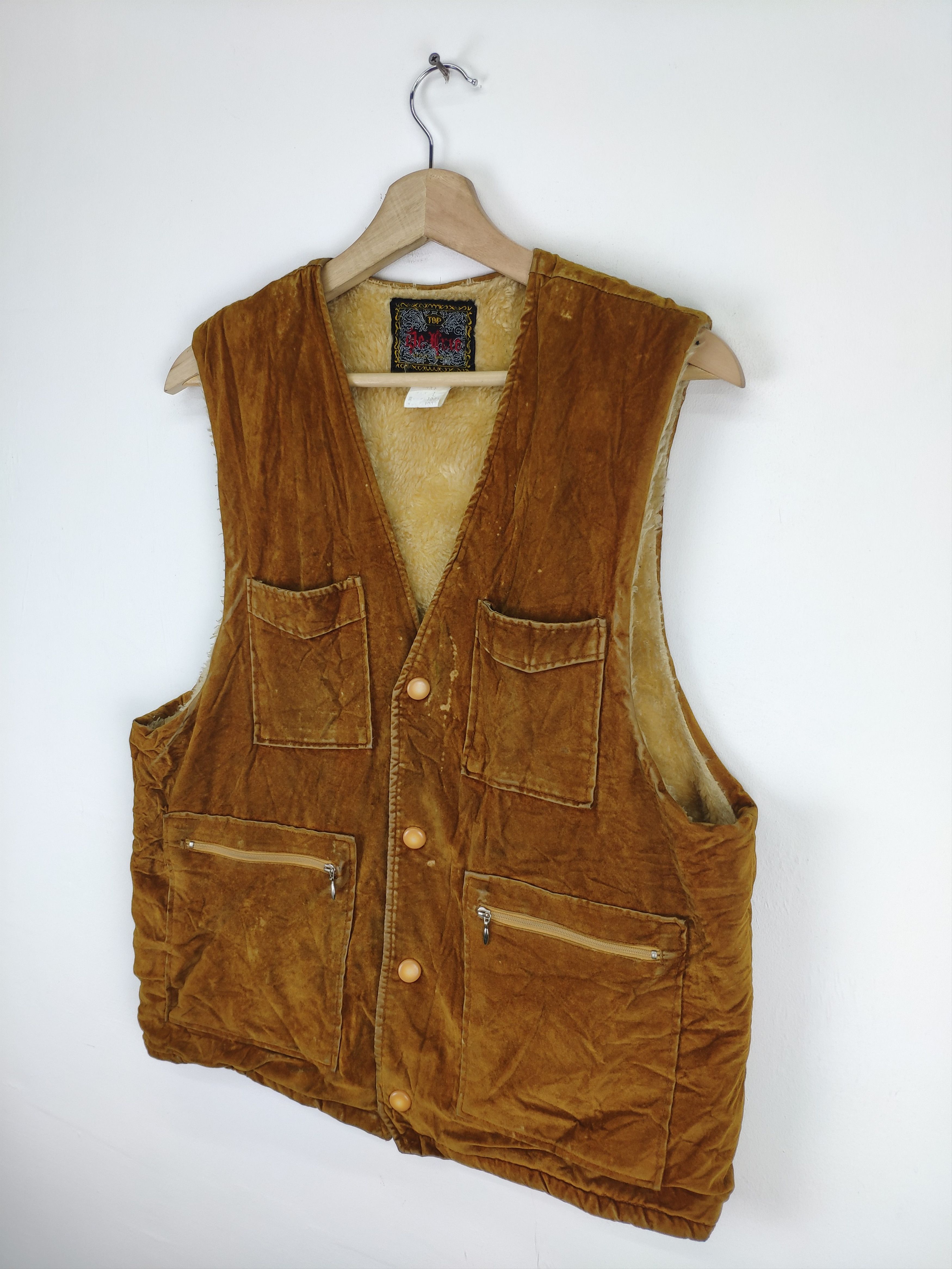 Japanese Brand × Velvet × Vintage Vintage Velvet Vest Lining Fleece Carhartt Style Size US M / EU 48-50 / 2 - 5 Thumbnail
