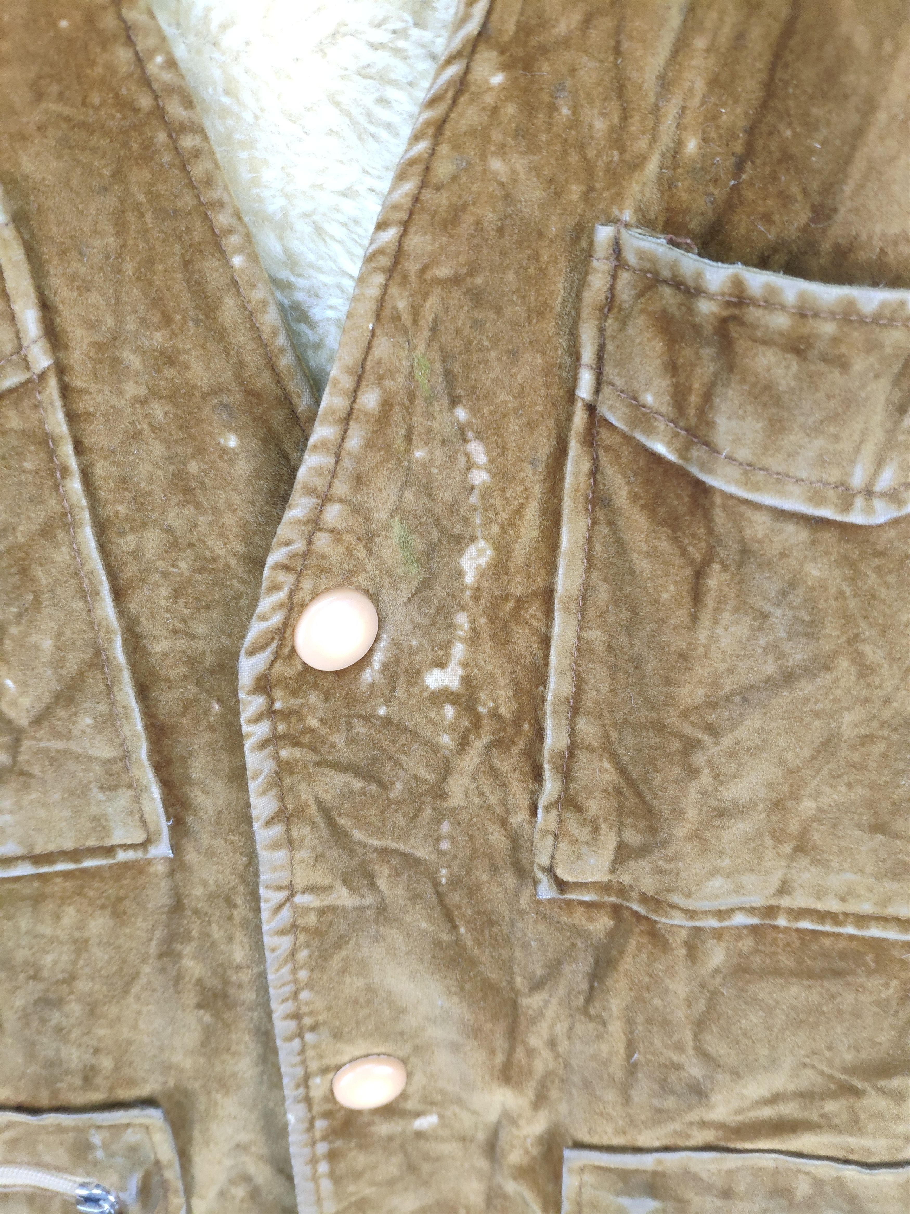 Japanese Brand × Velvet × Vintage Vintage Velvet Vest Lining Fleece Carhartt Style Size US M / EU 48-50 / 2 - 8 Thumbnail