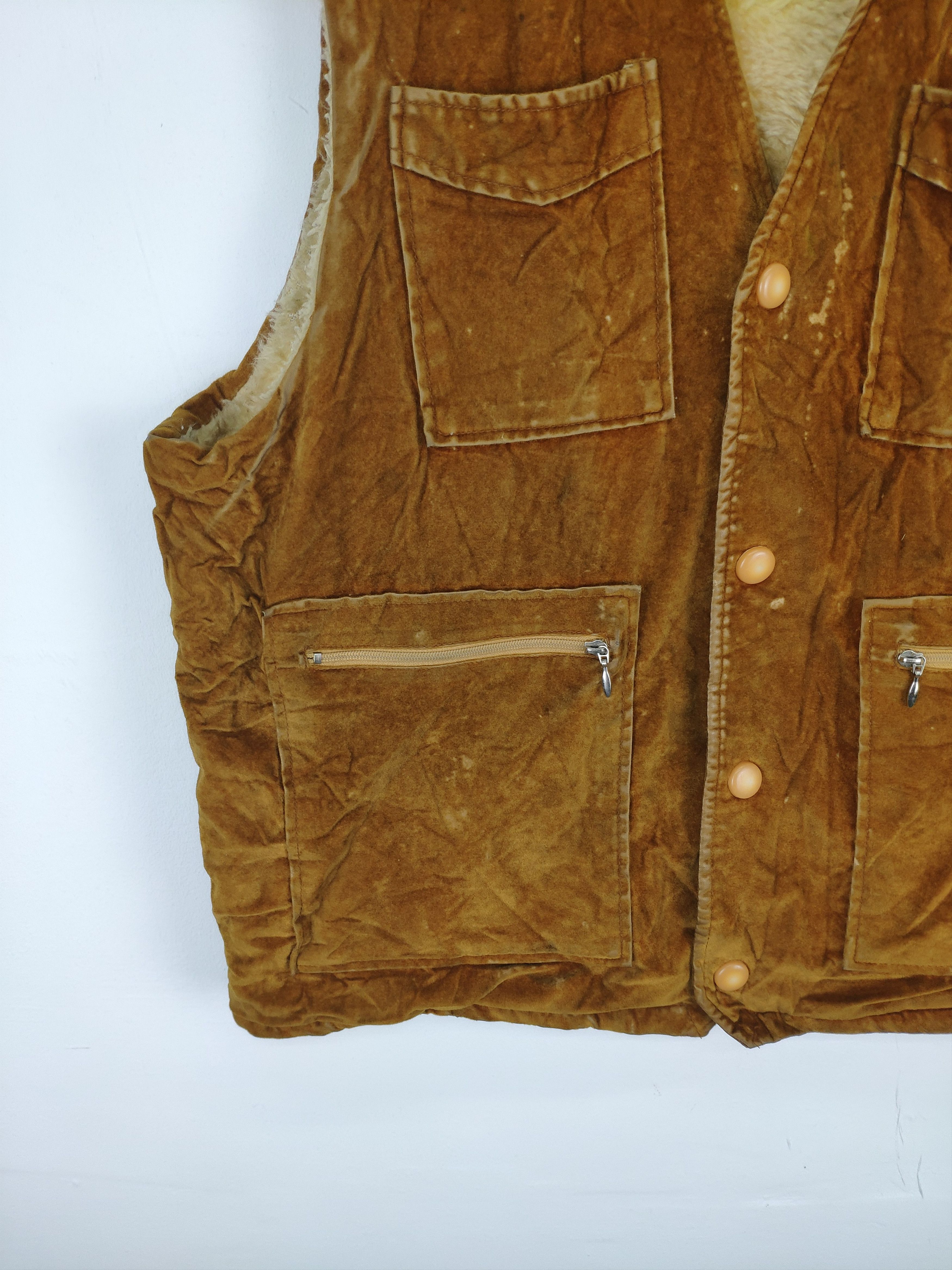 Japanese Brand × Velvet × Vintage Vintage Velvet Vest Lining Fleece Carhartt Style Size US M / EU 48-50 / 2 - 11 Thumbnail