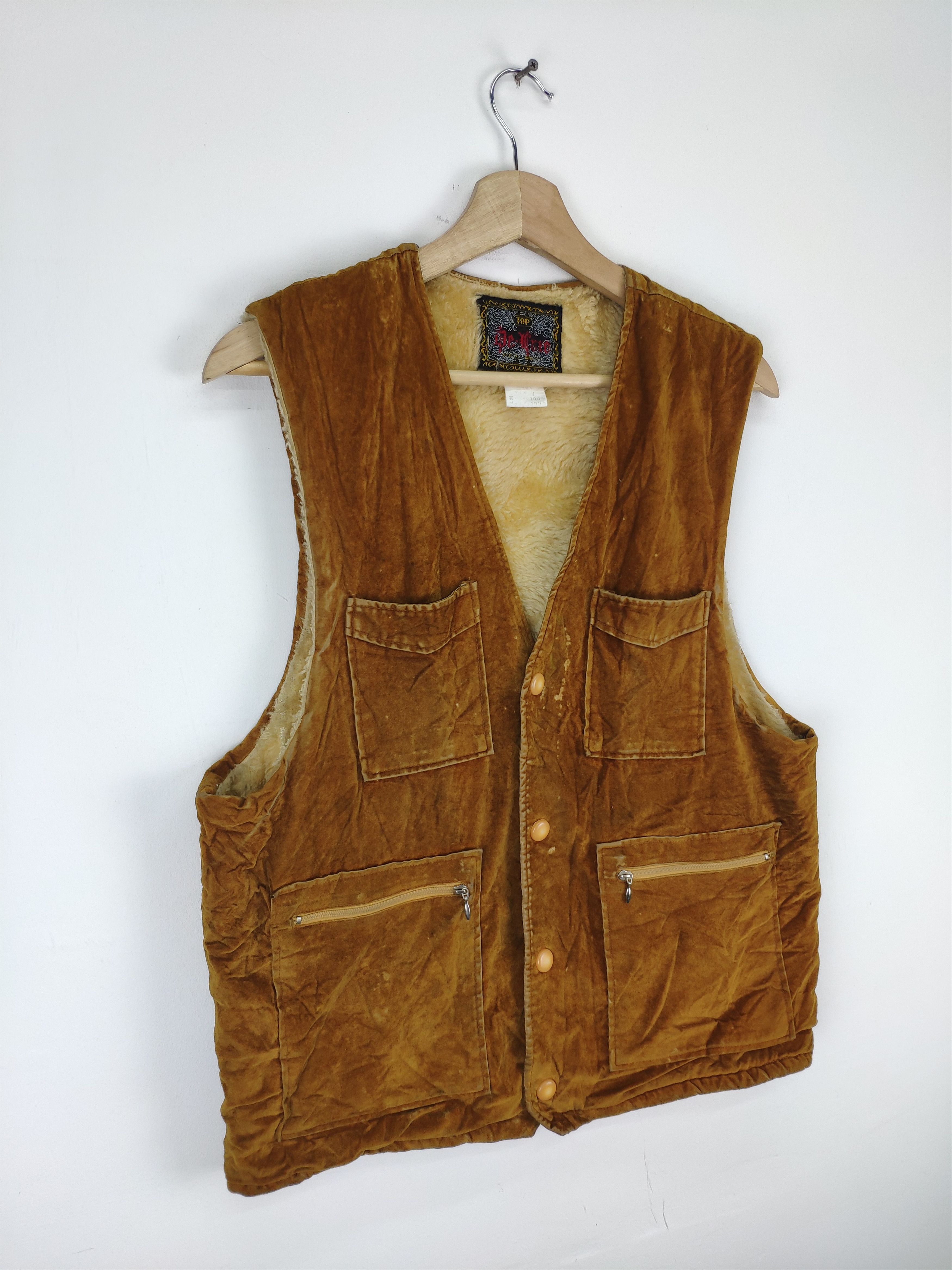 Japanese Brand × Velvet × Vintage Vintage Velvet Vest Lining Fleece Carhartt Style Size US M / EU 48-50 / 2 - 6 Thumbnail
