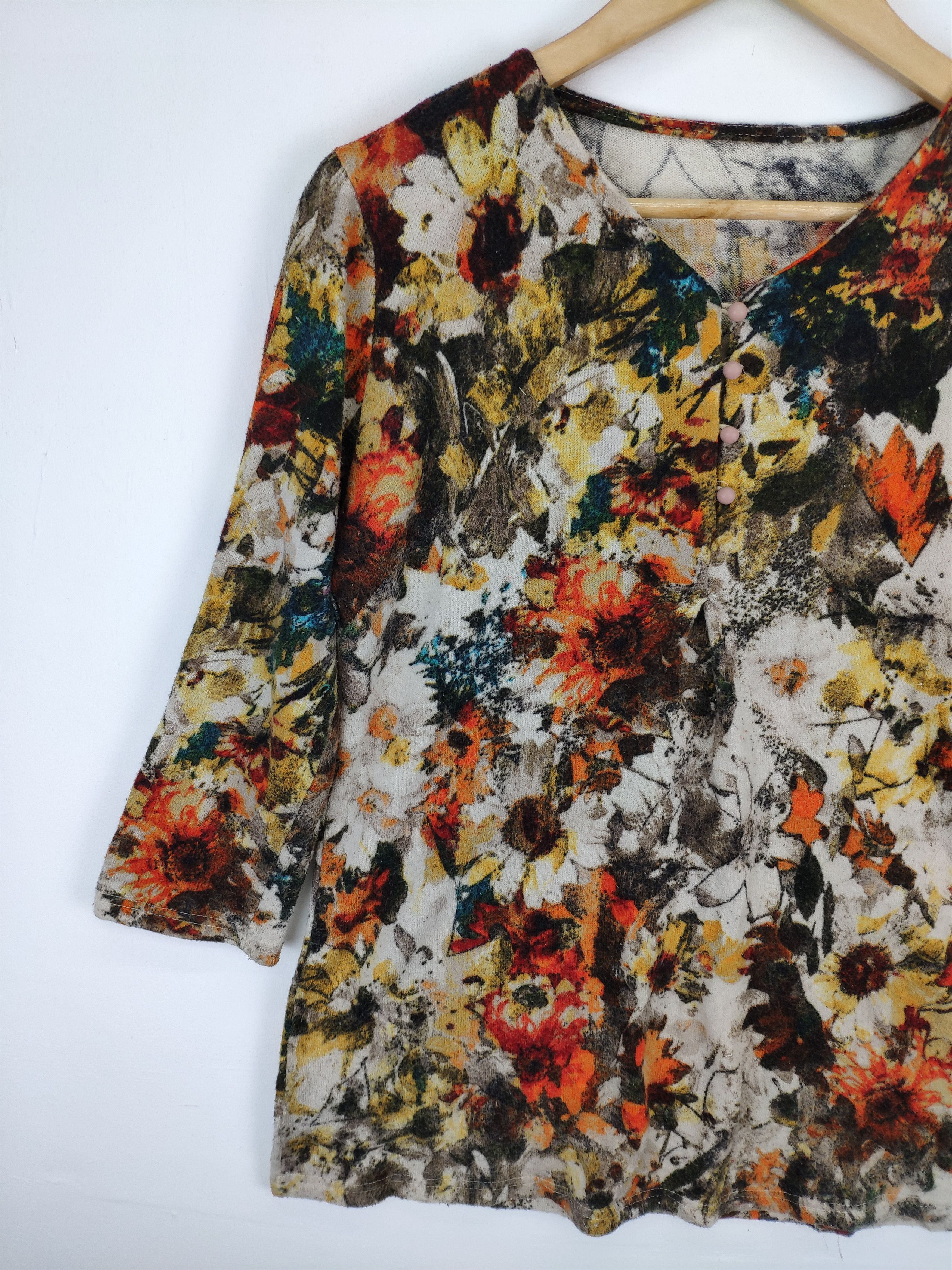 Japanese Brand × Vintage OFFER💥 Vintage Mini Dress Art Flower Motif Size M / US 6-8 / IT 42-44 - 8 Thumbnail