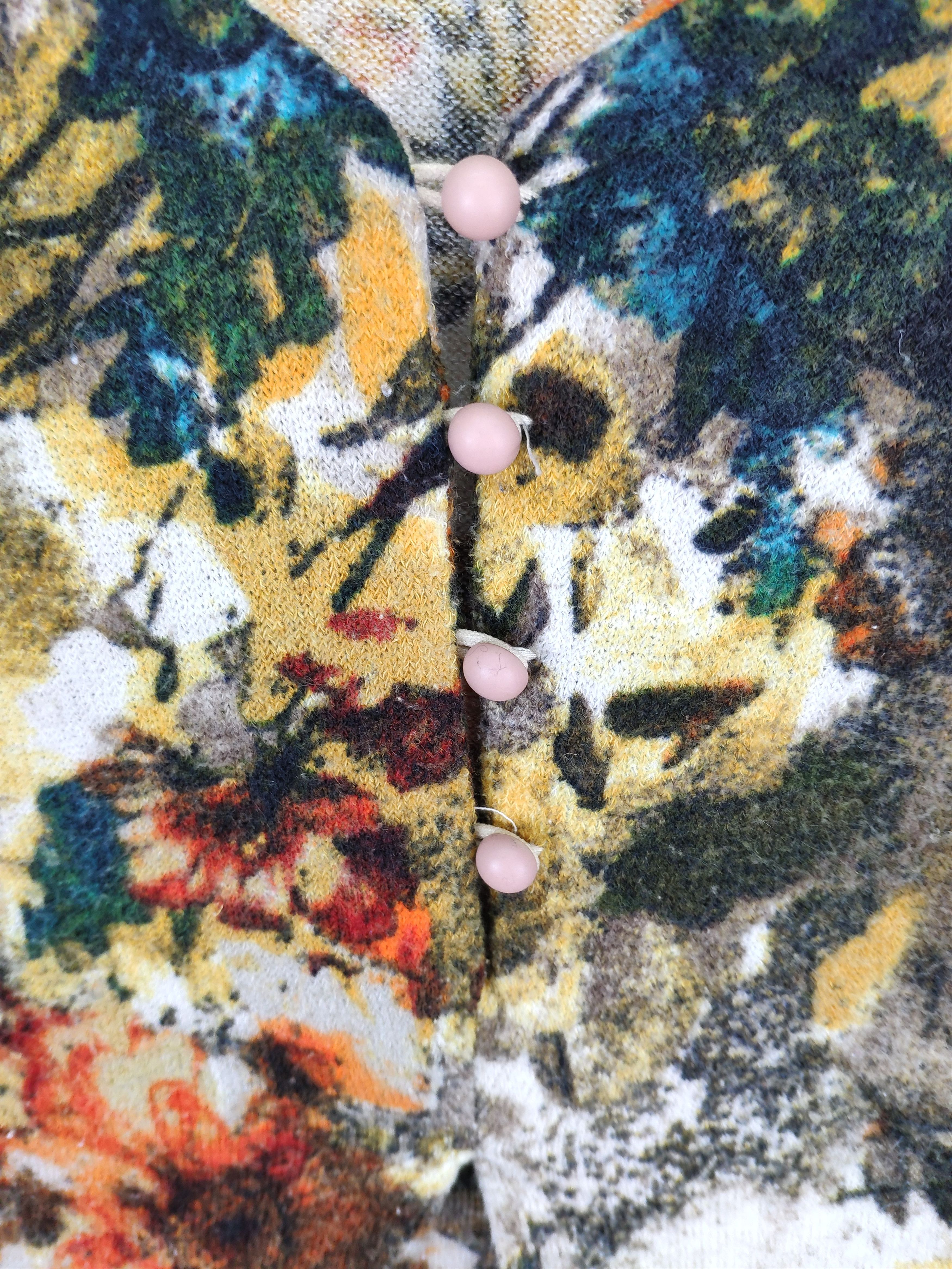Japanese Brand × Vintage OFFER💥 Vintage Mini Dress Art Flower Motif Size M / US 6-8 / IT 42-44 - 6 Thumbnail