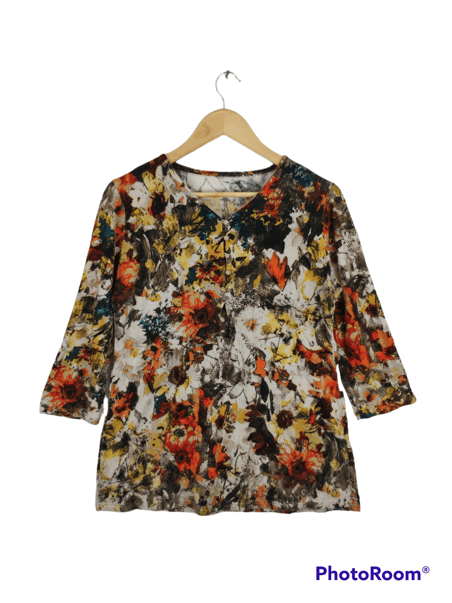Japanese Brand × Vintage OFFER💥 Vintage Mini Dress Art Flower Motif Size M / US 6-8 / IT 42-44 - 1 Thumbnail