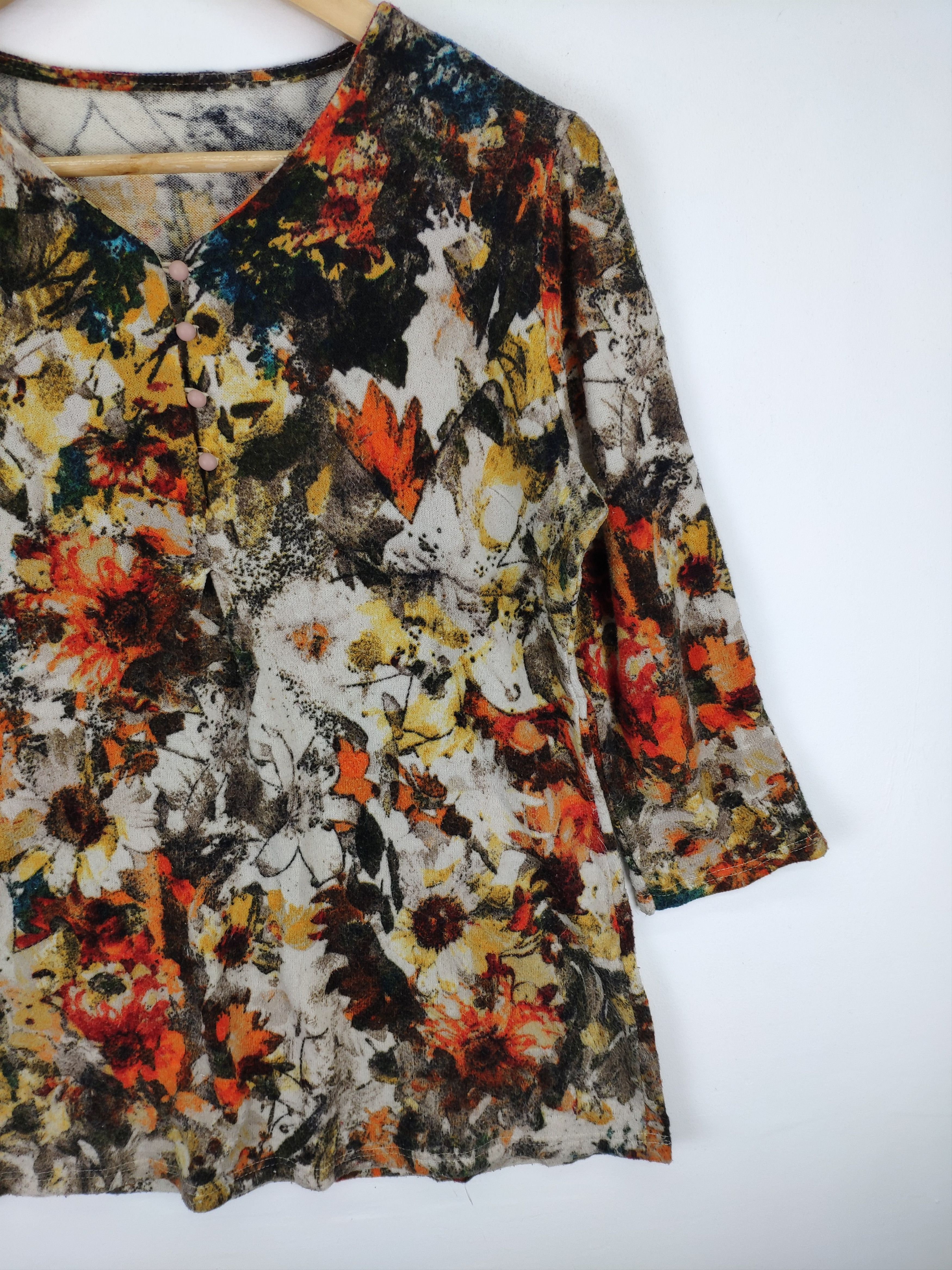 Japanese Brand × Vintage OFFER💥 Vintage Mini Dress Art Flower Motif Size M / US 6-8 / IT 42-44 - 9 Thumbnail
