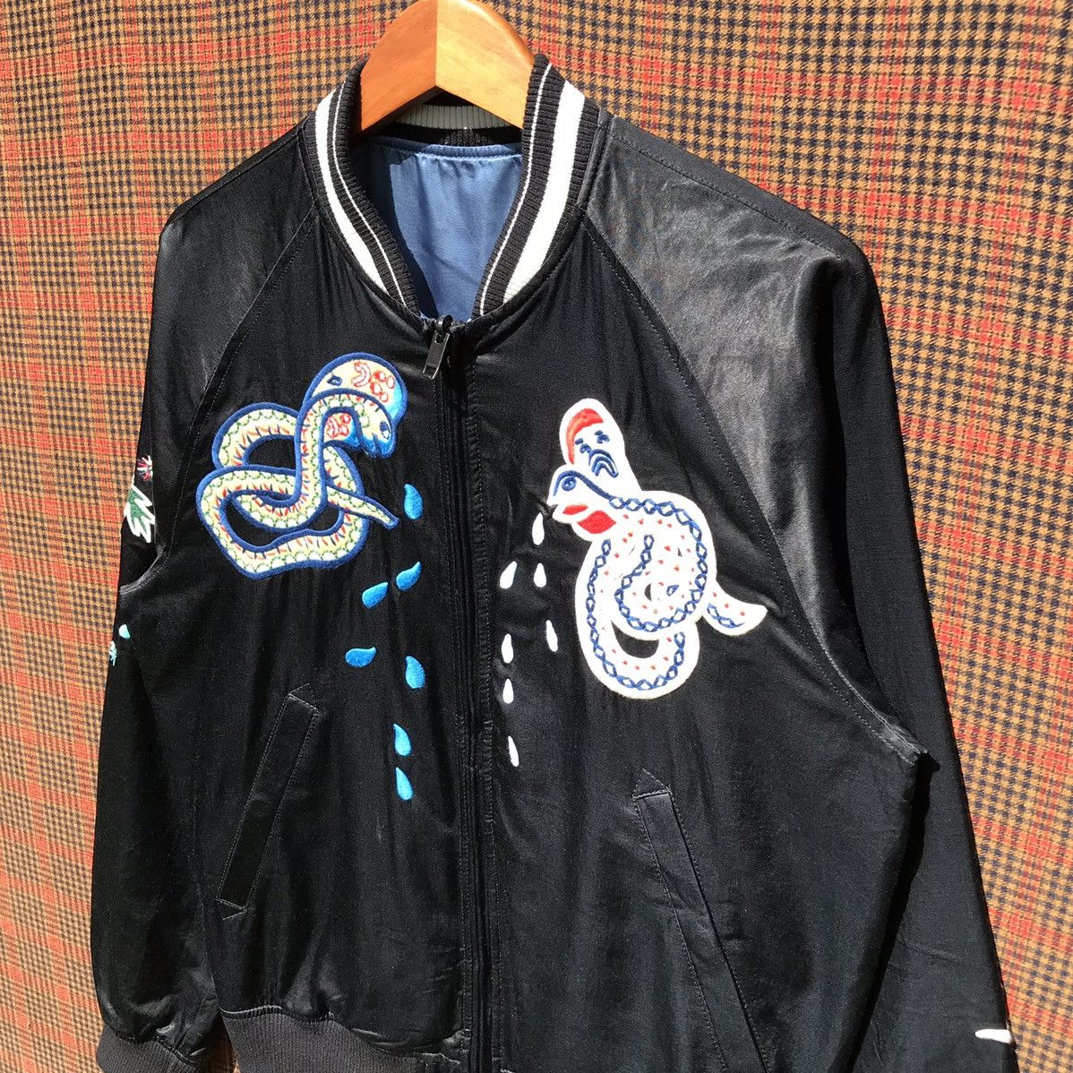 Diesel Diesel Snake Embroidered Bomber Jacket Diesel Reversible Size US M / EU 48-50 / 2 - 8 Thumbnail