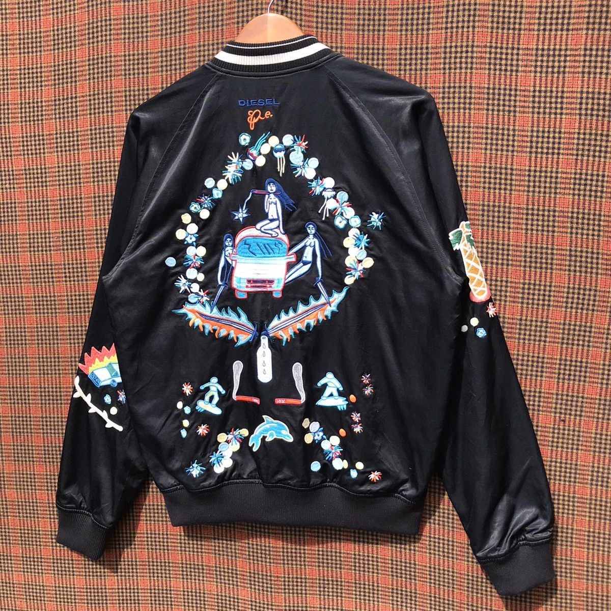 Diesel Diesel Snake Embroidered Bomber Jacket Diesel Reversible Size US M / EU 48-50 / 2 - 4 Thumbnail
