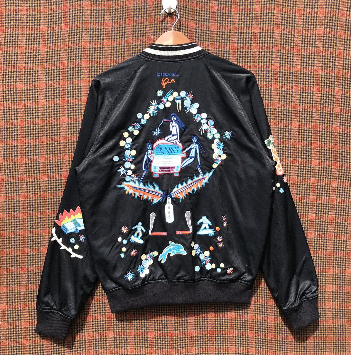 Diesel Diesel Snake Embroidered Bomber Jacket Diesel Reversible Size US M / EU 48-50 / 2 - 1 Thumbnail