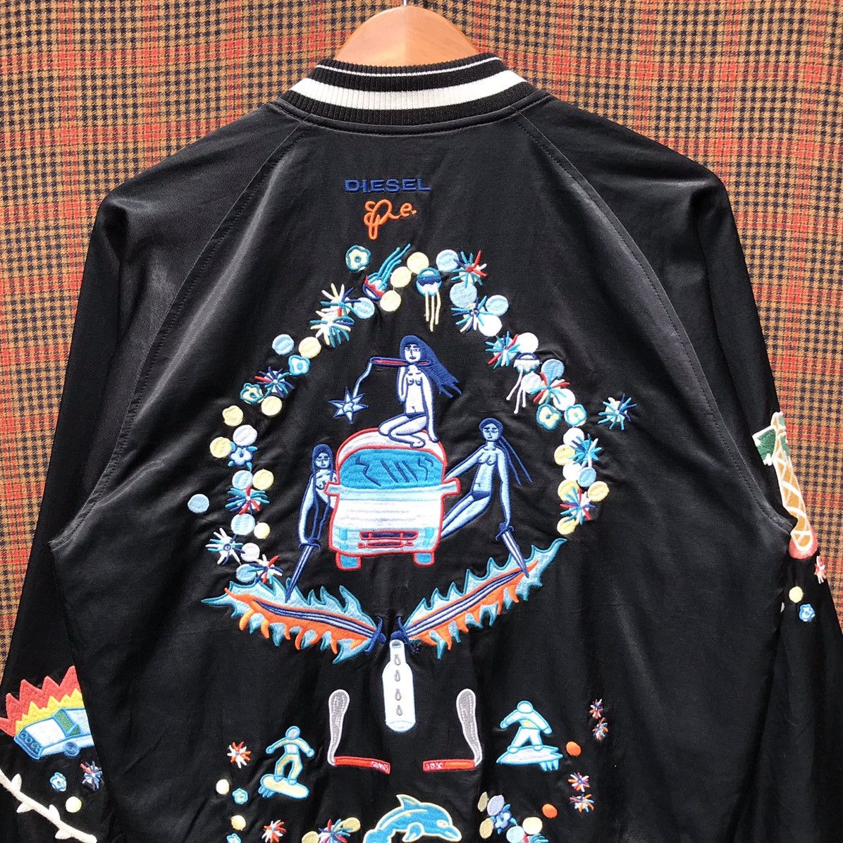 Diesel Diesel Snake Embroidered Bomber Jacket Diesel Reversible Size US M / EU 48-50 / 2 - 6 Thumbnail