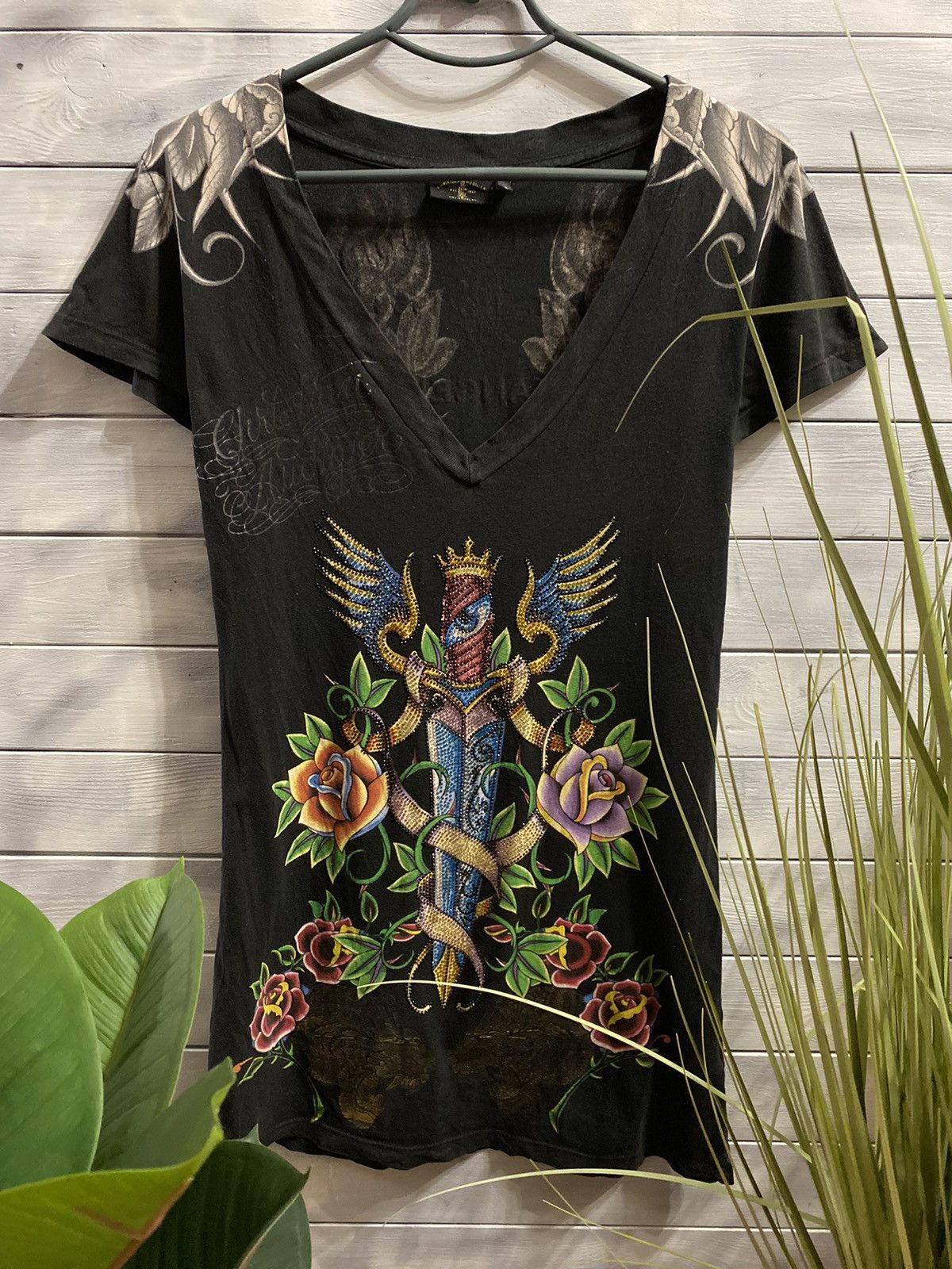 Christian Audigier Rare T-Shirt Christian Audigier Made in USA Y2K style Size S / US 4 / IT 40 - 1 Thumbnail