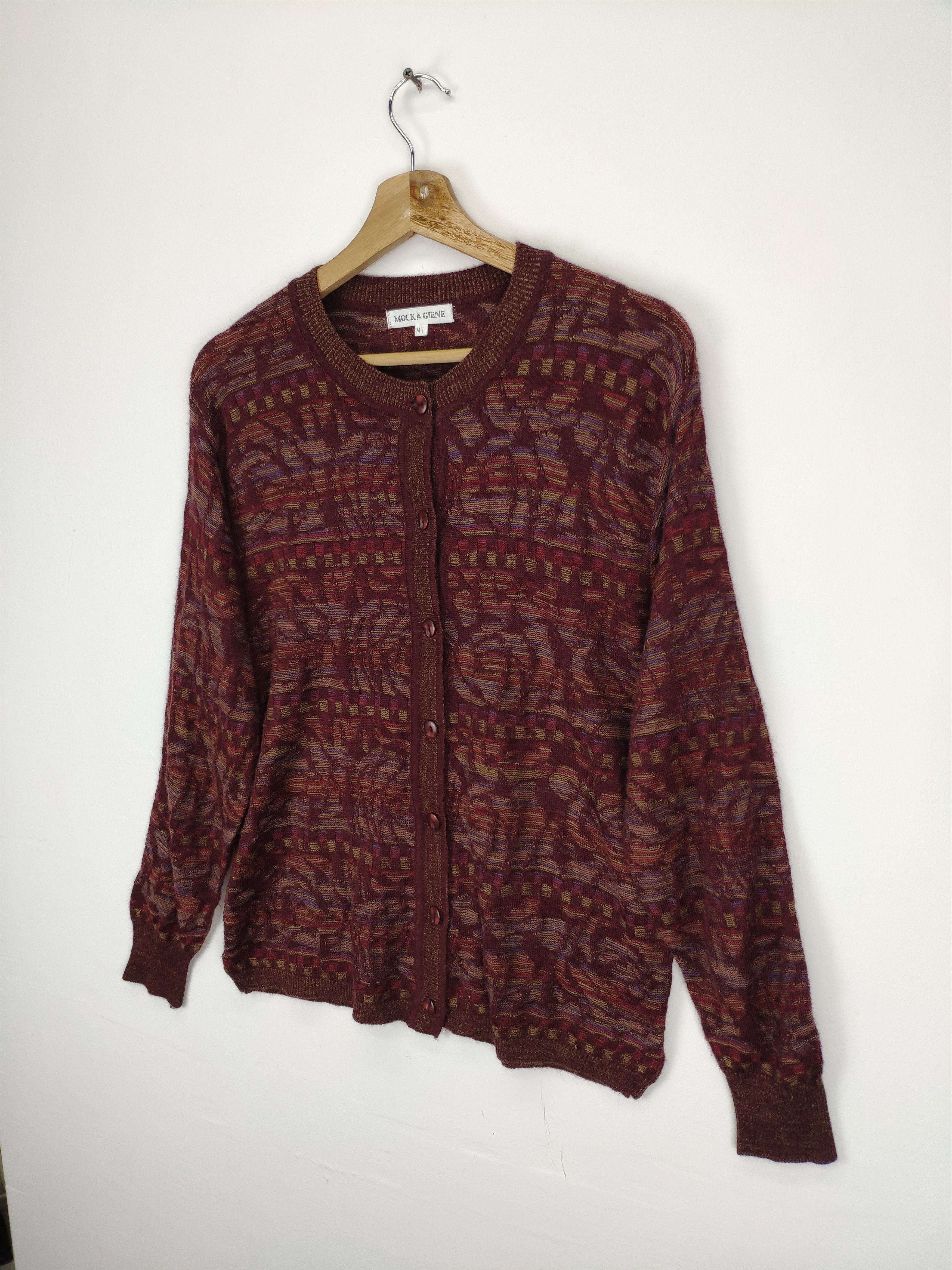 Japanese Brand Vintage 90 S Wool Knit Cardigan Sweater Size M / US 6-8 / IT 42-44 - 2 Thumbnail