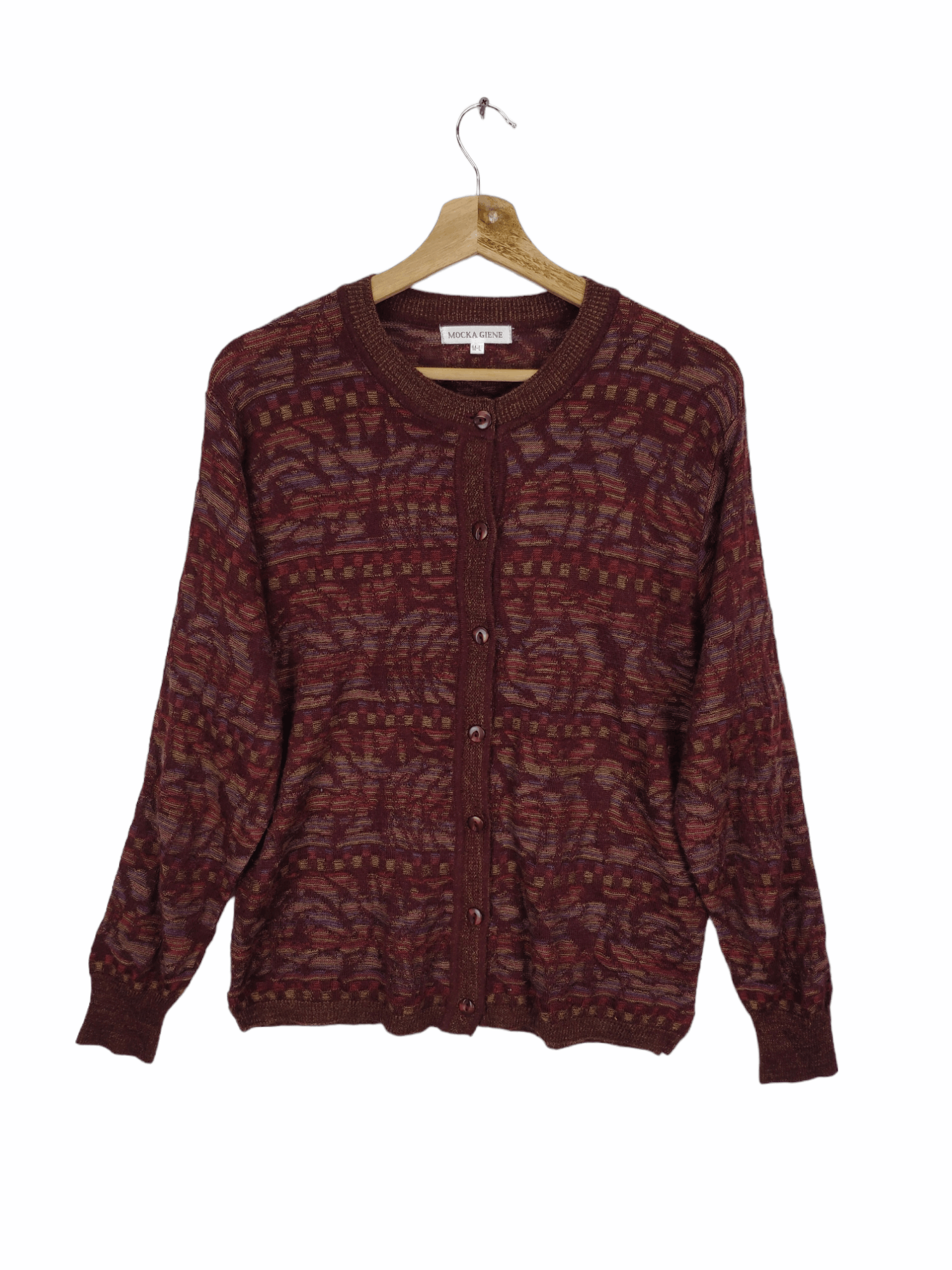 Japanese Brand Vintage 90 S Wool Knit Cardigan Sweater Size M / US 6-8 / IT 42-44 - 1 Thumbnail