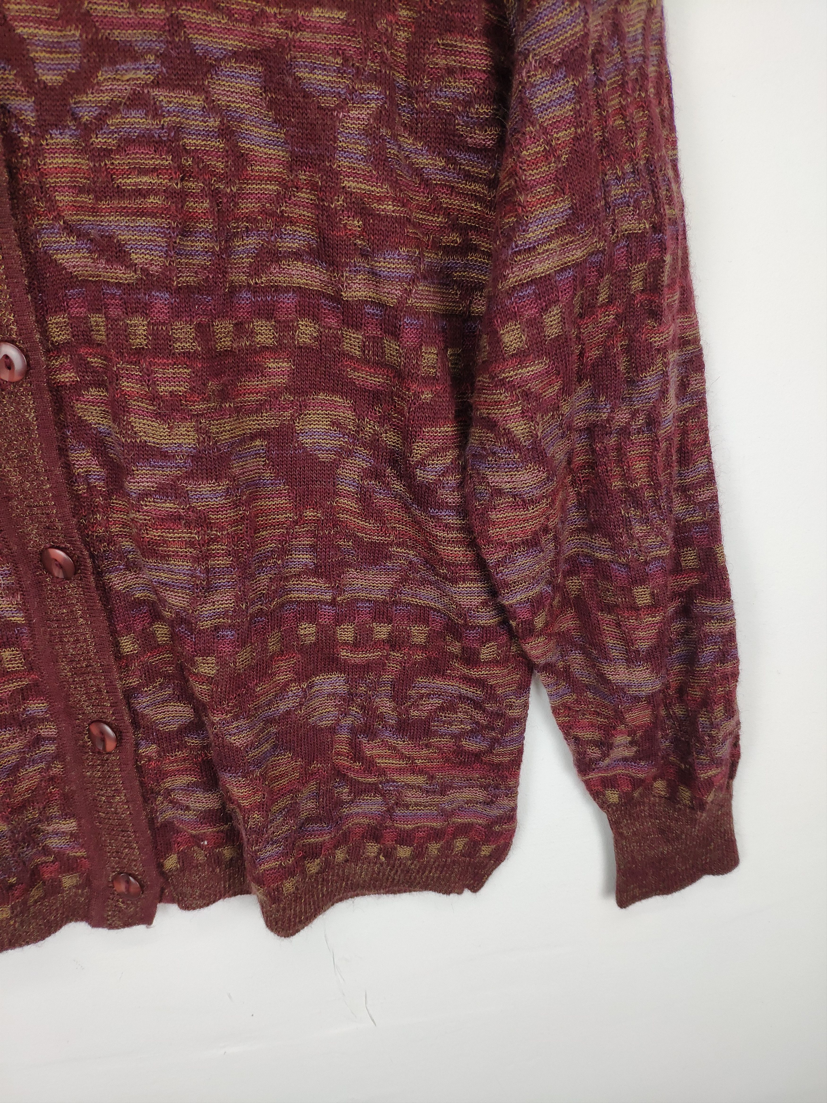 Japanese Brand Vintage 90 S Wool Knit Cardigan Sweater Size M / US 6-8 / IT 42-44 - 6 Thumbnail