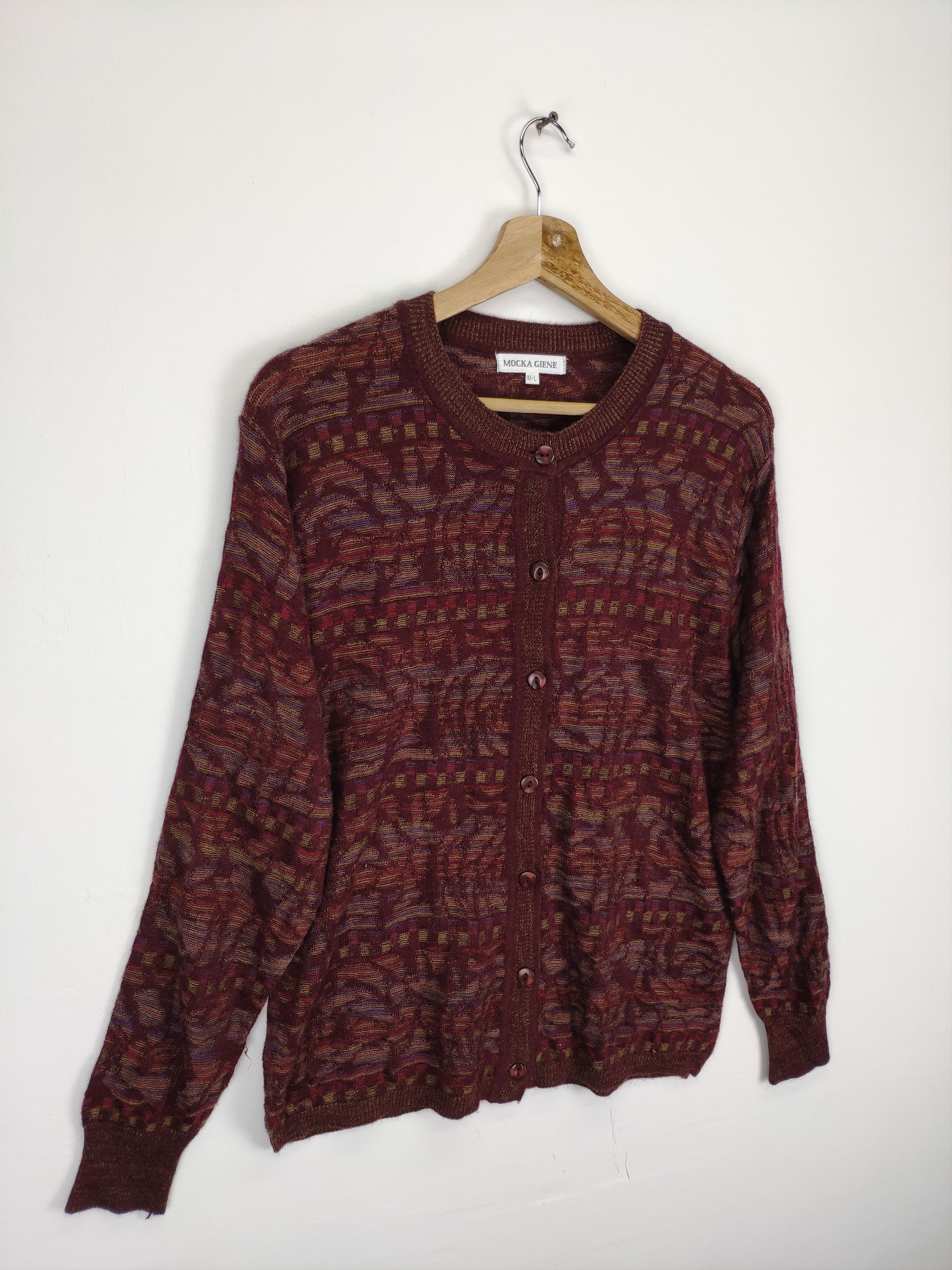 Japanese Brand Vintage 90 S Wool Knit Cardigan Sweater Size M / US 6-8 / IT 42-44 - 3 Thumbnail