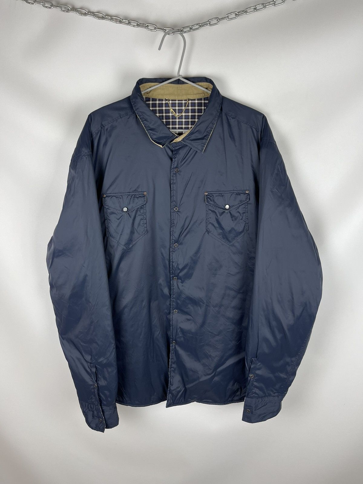 Other Poggianti 1958 reversible shimmer nylon/quilted checkered Size US XL / EU 56 / 4 - 2 Thumbnail
