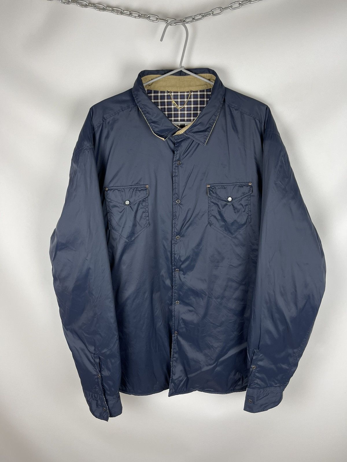 Other Poggianti 1958 reversible shimmer nylon/quilted checkered Size US XL / EU 56 / 4 - 7 Thumbnail