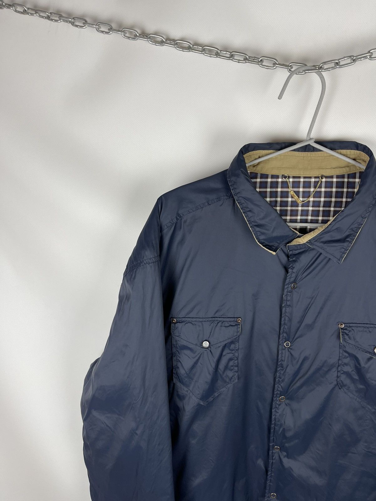 Other Poggianti 1958 reversible shimmer nylon/quilted checkered Size US XL / EU 56 / 4 - 3 Thumbnail