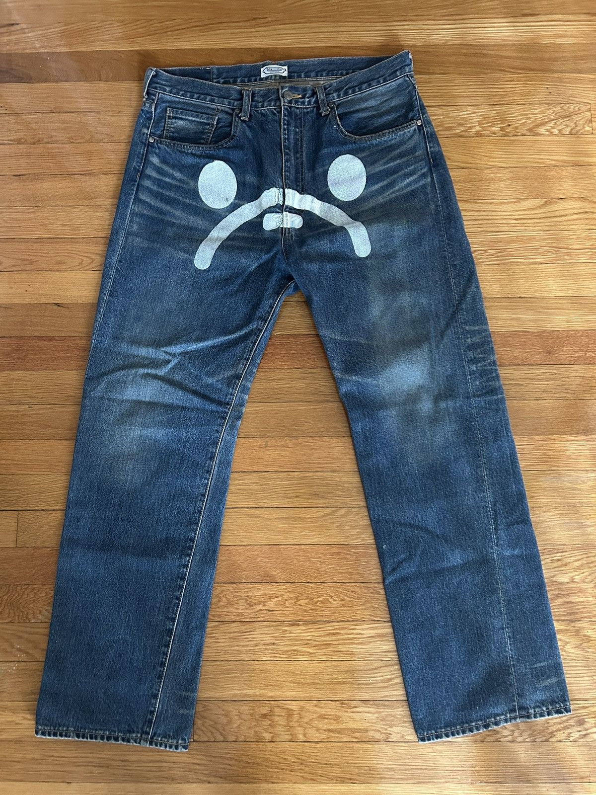 Bape Bape Baby Milo Sad Face Frown Denim | Grailed