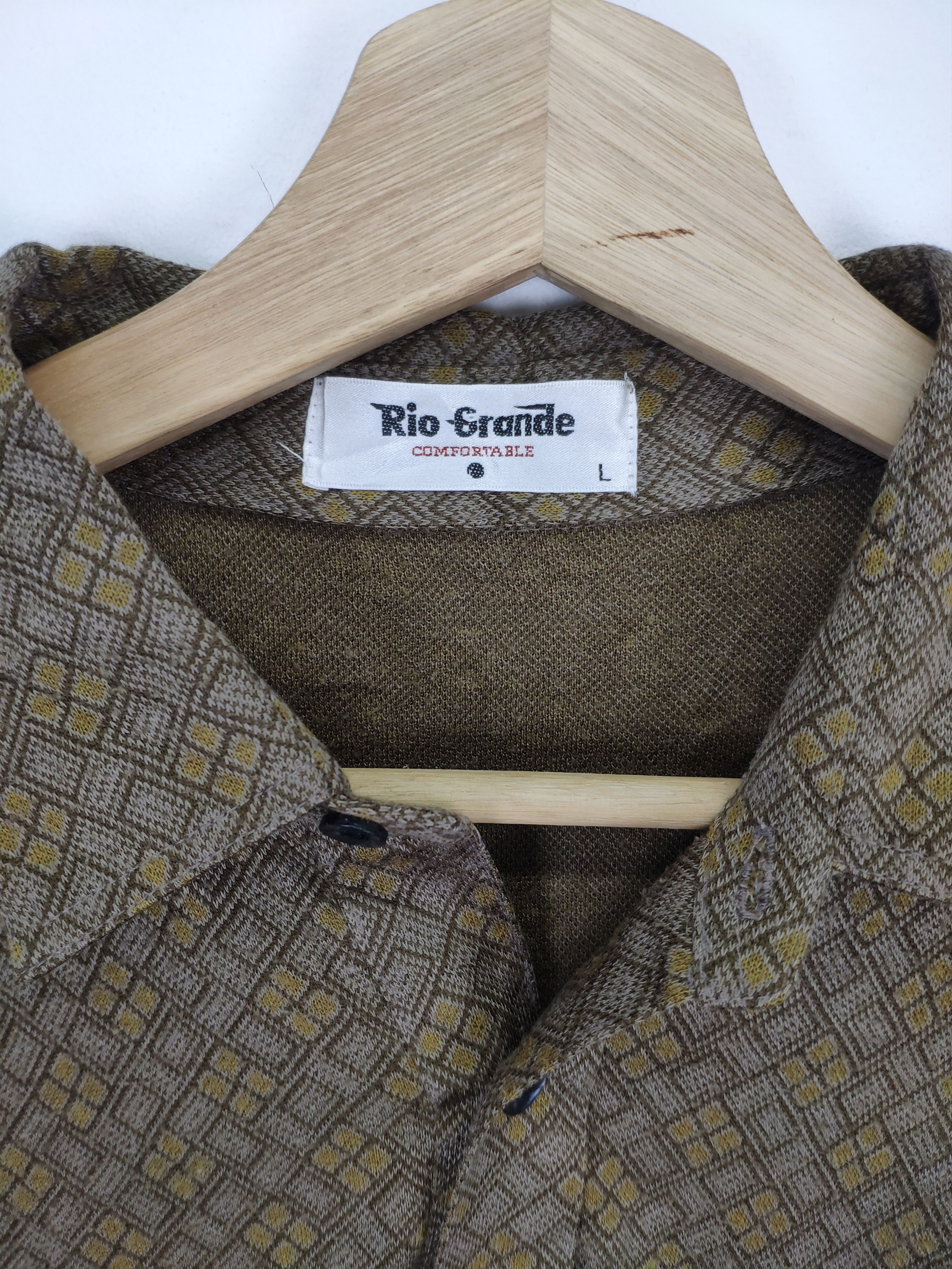 Japanese Brand × Vintage Vintage Wool Polo Shirt Long Sleeve Diamond Style Size US M / EU 48-50 / 2 - 8 Thumbnail