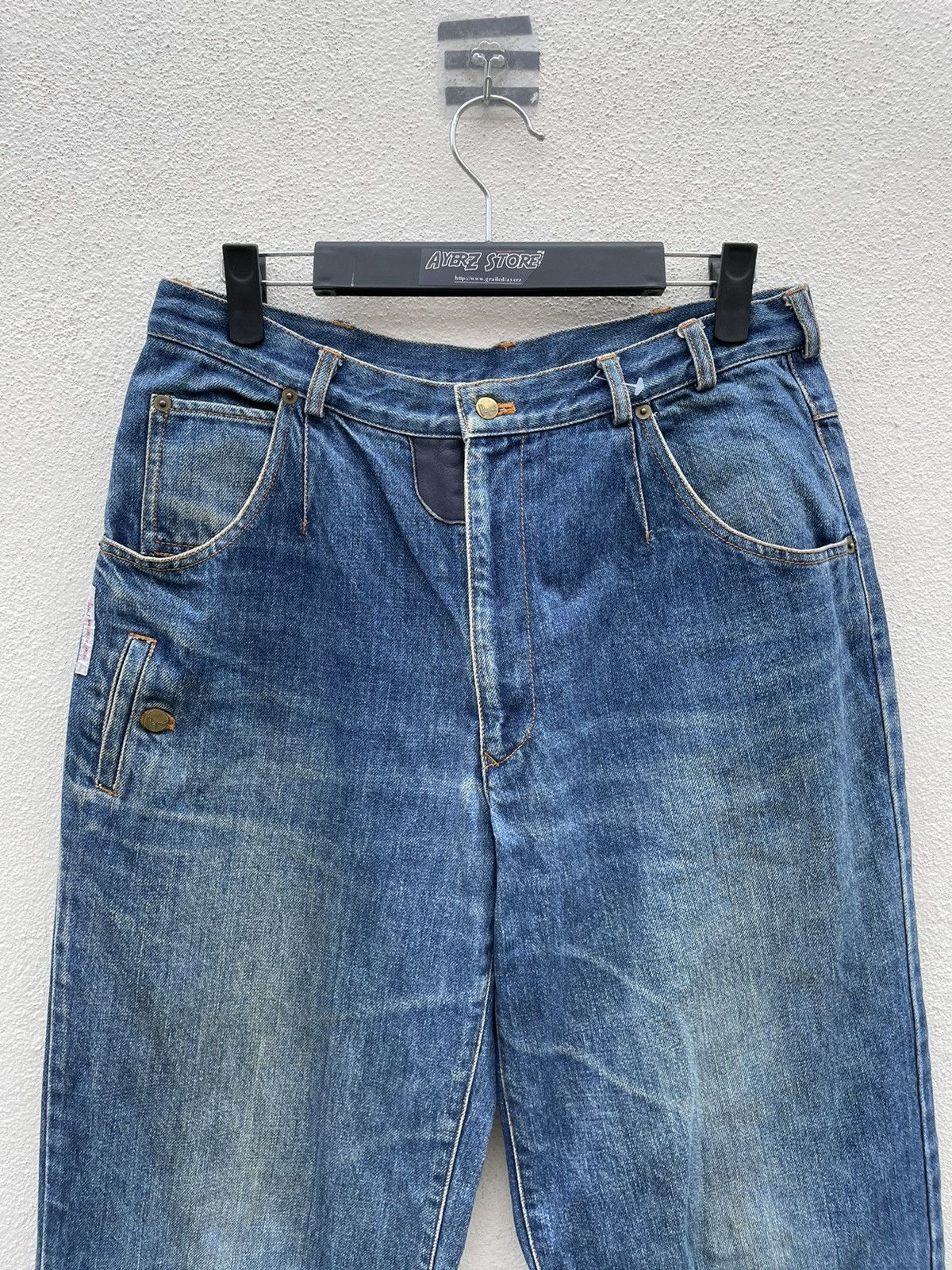 Designer × Japanese Brand Rare! 90s Papas Maniere De Heming Baggy Denim Jeans Size US 30 / EU 46 - 2 Thumbnail