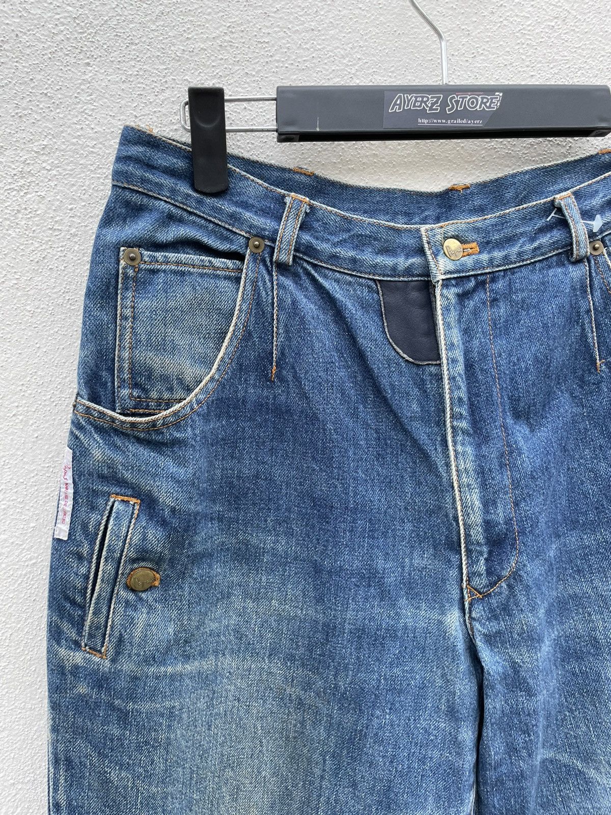 Designer × Japanese Brand Rare! 90s Papas Maniere De Heming Baggy Denim Jeans Size US 30 / EU 46 - 6 Thumbnail