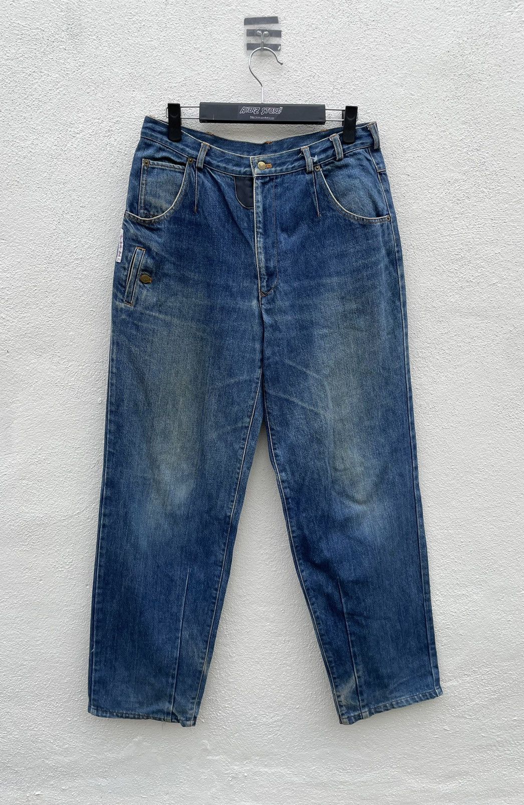 image of Designer 90's Papas Maniere De Heming Baggy Denim Jeans in Blue, Men's (Size 30)