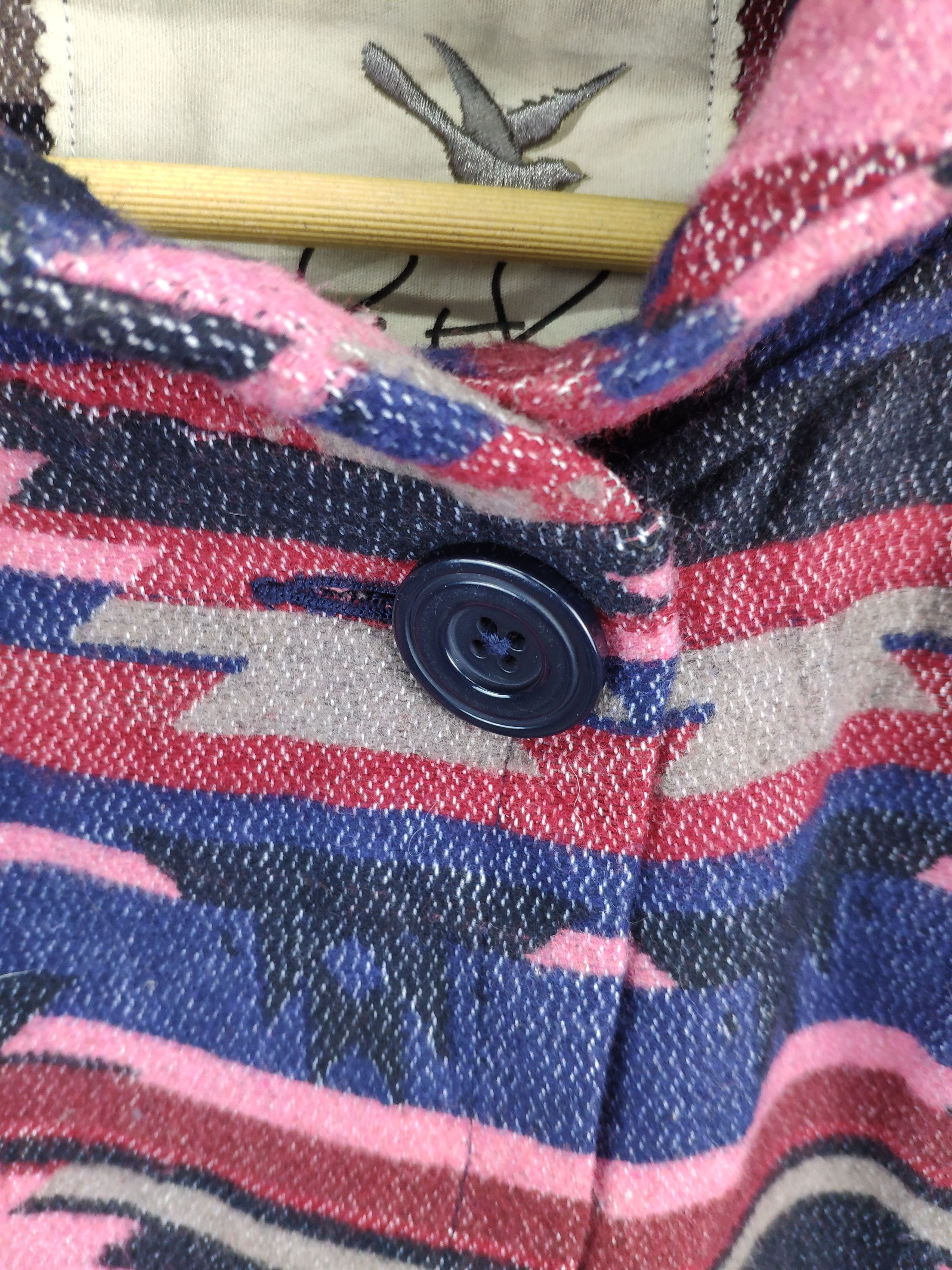 Japanese Brand Vintage Wool Hoodie Cardigan Navajo Native Style Size XS / US 0-2 / IT 36-38 - 11 Thumbnail