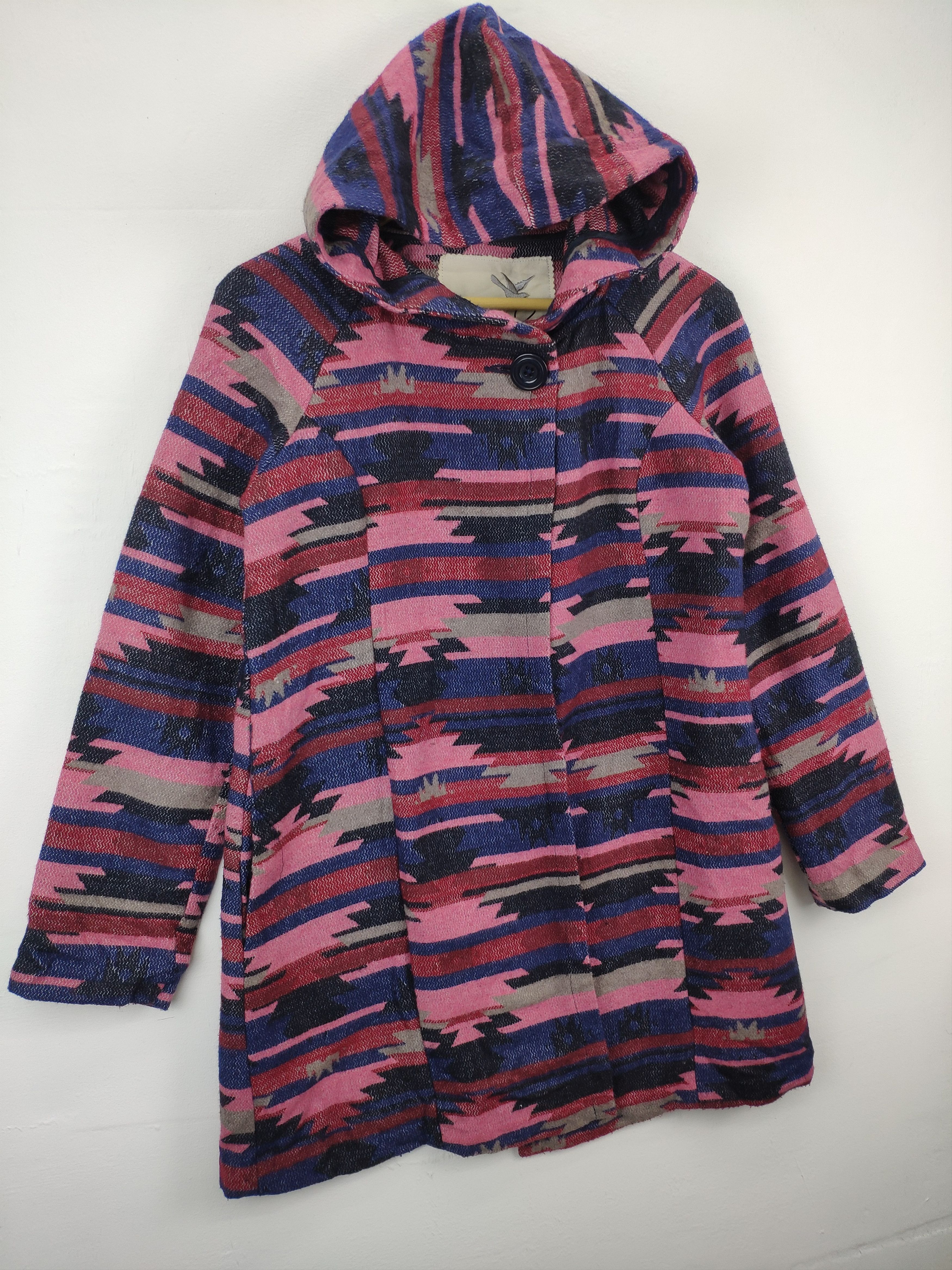 Japanese Brand Vintage Wool Hoodie Cardigan Navajo Native Style Size XS / US 0-2 / IT 36-38 - 8 Thumbnail