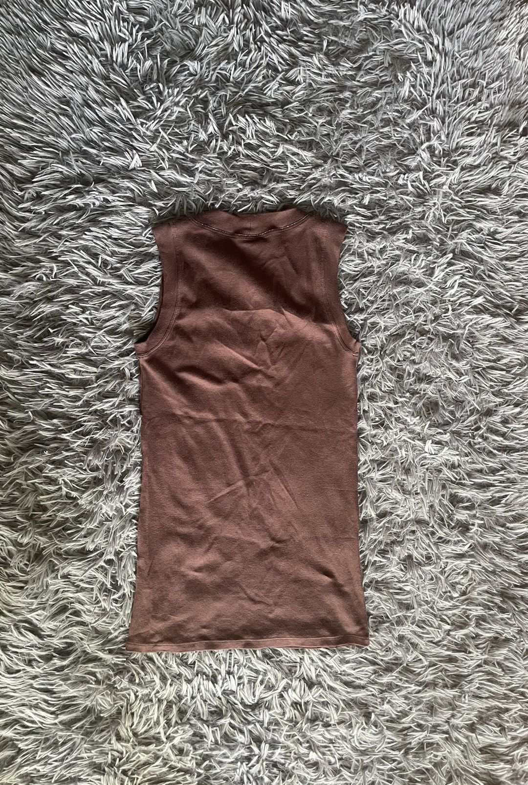 Brunello Cucinelli × Vintage Brunello Cucinelli luxury minimalist brown tank top Size S / US 4 / IT 40 - 8 Thumbnail