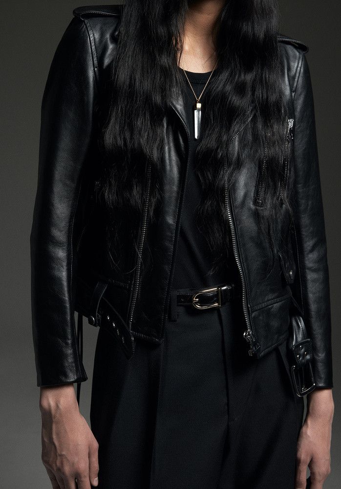 Blk Dnm LEATHER JACKET 16 BLACK Size US S / EU 44-46 / 1 - 5 Thumbnail