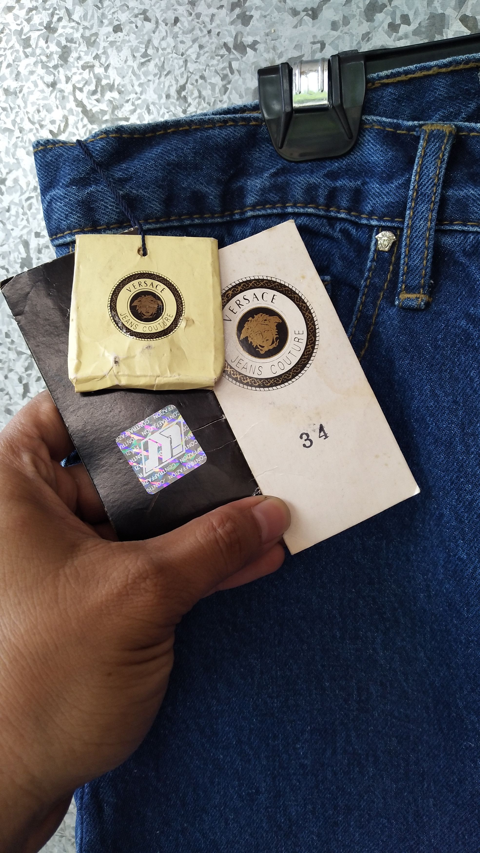 Versace 🔥 Deadstock Versace Jeans Couture ITTIERRE Blue Denim Jeans Size US 32 / EU 48 - 5 Thumbnail