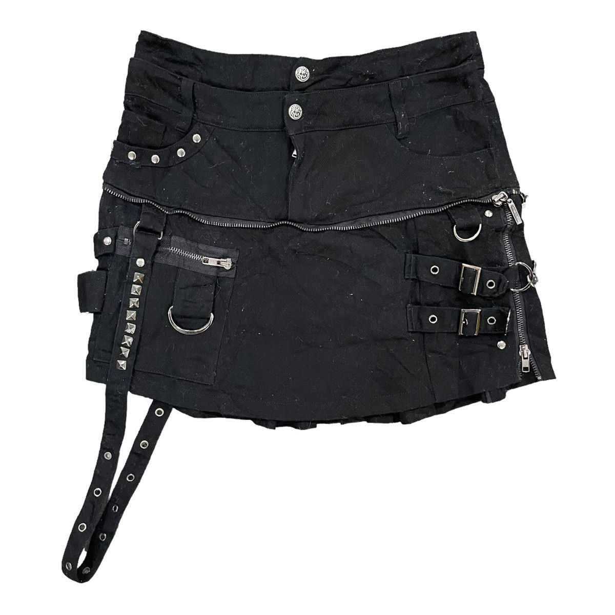 If Six Was Nine Rare Japanese Brand Seditionaries Punk Raver Mini Skirt Size 28" / US 6 / IT 42 - 2 Thumbnail