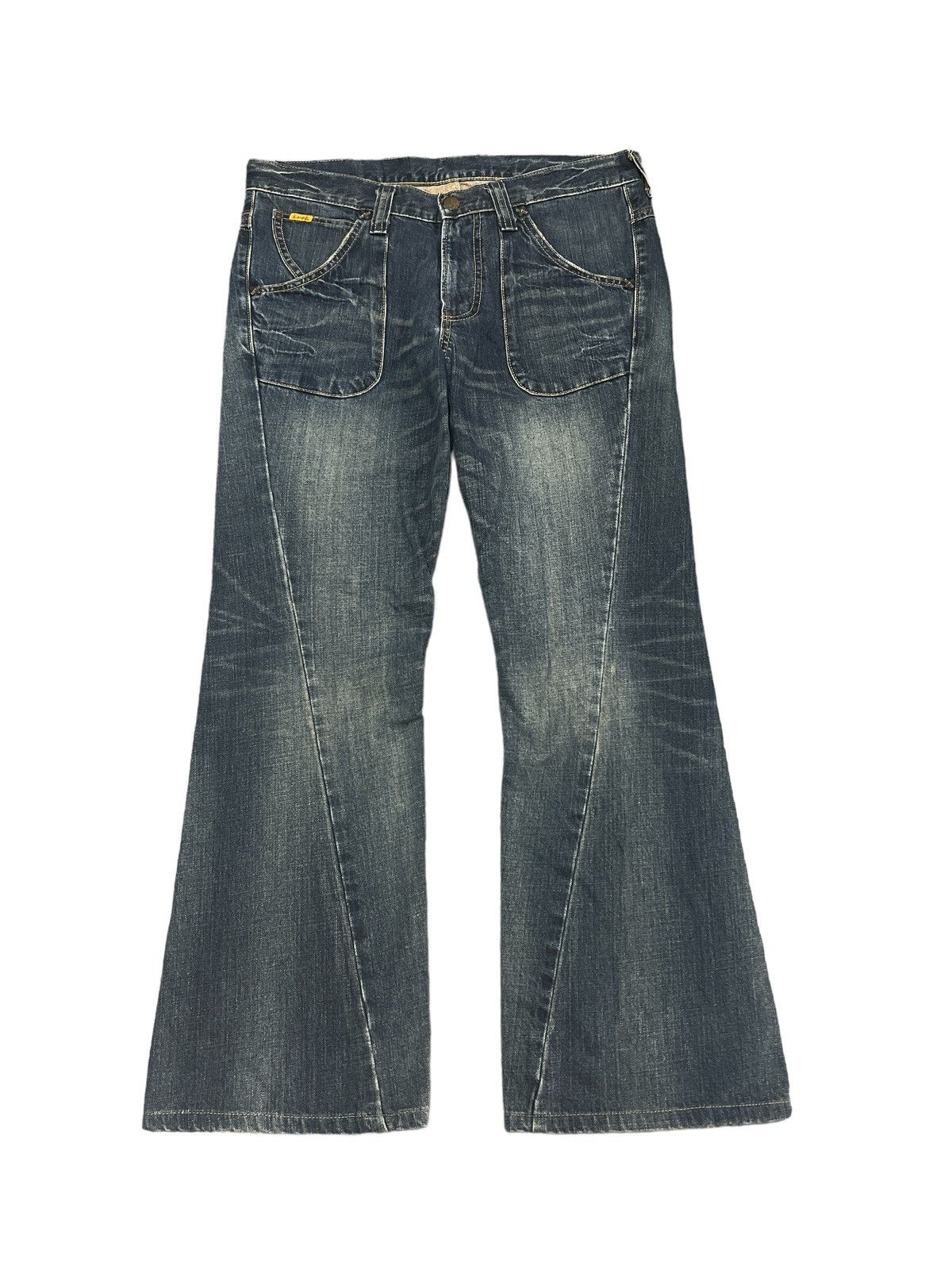 FLARED💥LEE RIDERS DISTRESSED TWIST DENIM PANT