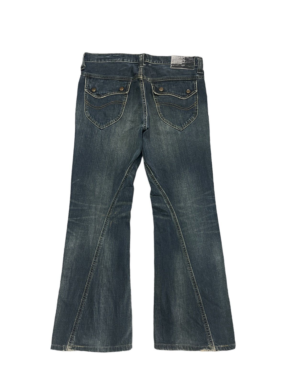 Japanese Brand FLARED💥LEE RIDERS DISTRESSED TWIST DENIM PANT Size US 30 / EU 46 - 6 Thumbnail
