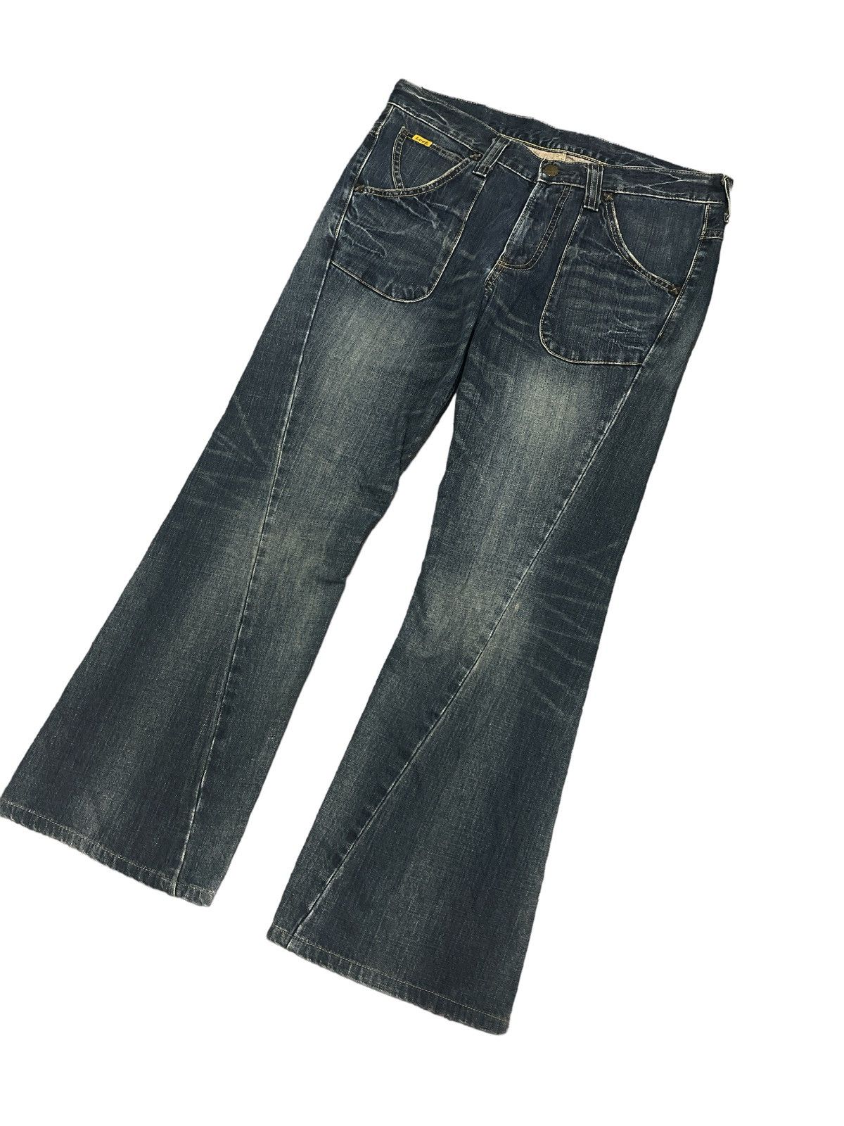 Japanese Brand FLARED💥LEE RIDERS DISTRESSED TWIST DENIM PANT Size US 30 / EU 46 - 5 Thumbnail