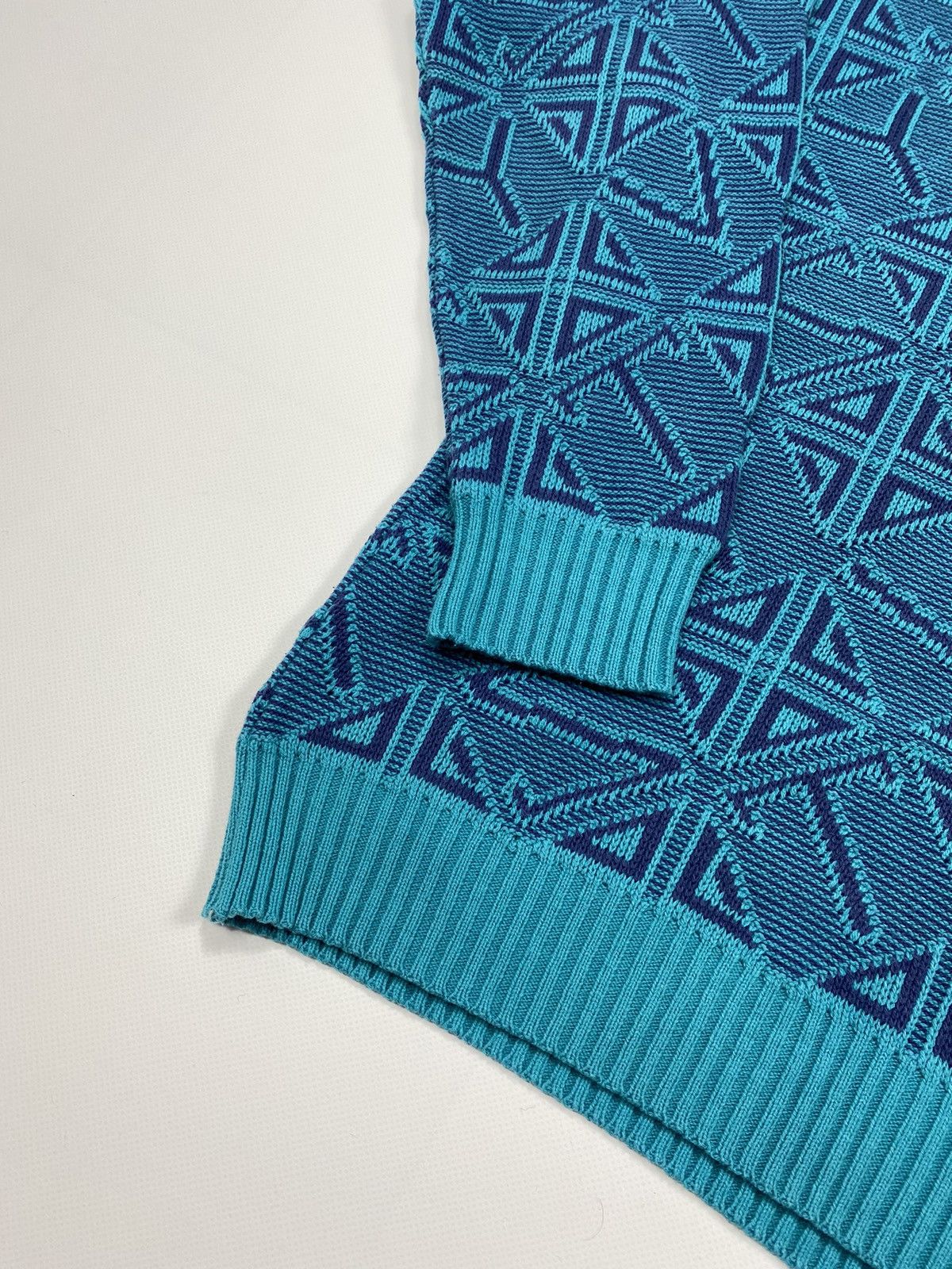 Vintage 🔥LASTDROP🔥 80s Torero Abstract Knitting Letters Rhombus Size US M / EU 48-50 / 2 - 3 Thumbnail