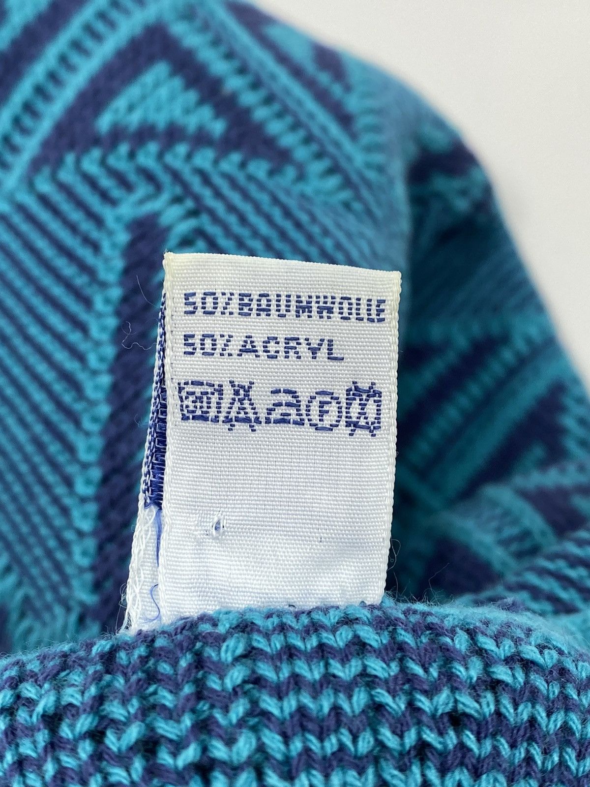 Vintage 🔥LASTDROP🔥 80s Torero Abstract Knitting Letters Rhombus Size US M / EU 48-50 / 2 - 9 Thumbnail