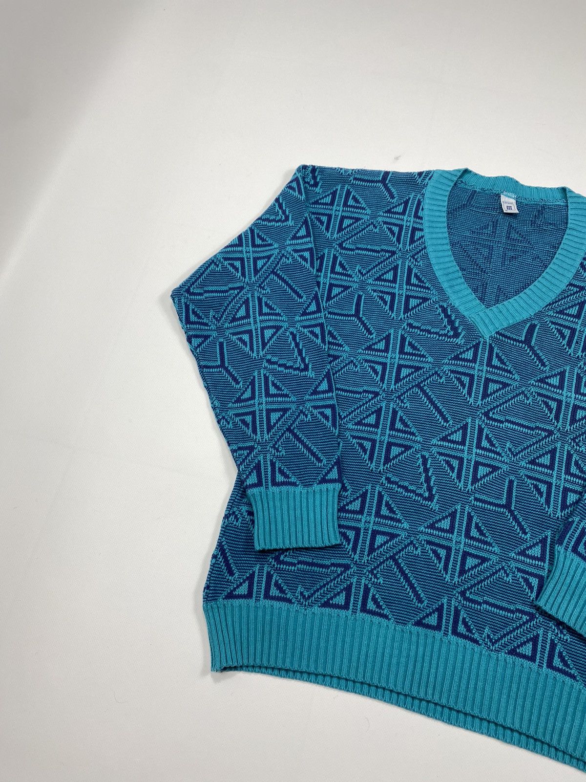 Vintage 🔥LASTDROP🔥 80s Torero Abstract Knitting Letters Rhombus Size US M / EU 48-50 / 2 - 7 Thumbnail