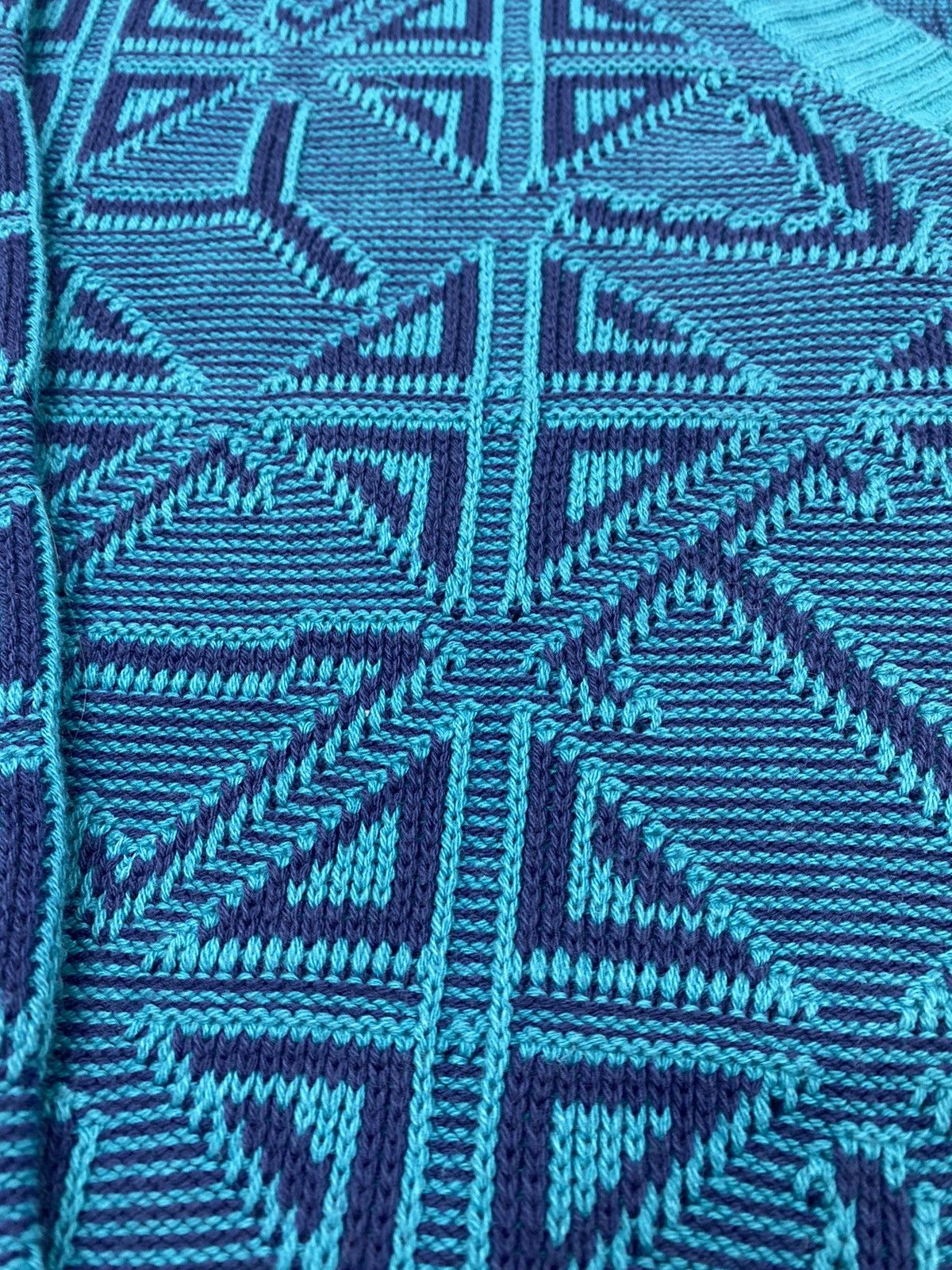 Vintage 🔥LASTDROP🔥 80s Torero Abstract Knitting Letters Rhombus Size US M / EU 48-50 / 2 - 4 Thumbnail