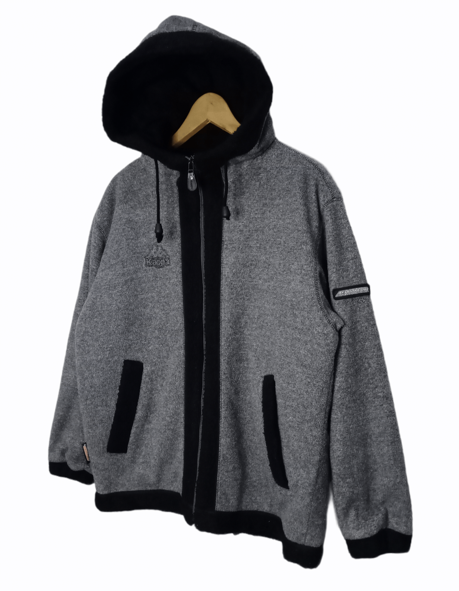 Kappa × Vintage VINTAGE KAPPA AEROTHERMO FLEECE ZIPPER HOODIE JACKET Size US L / EU 52-54 / 3 - 2 Thumbnail